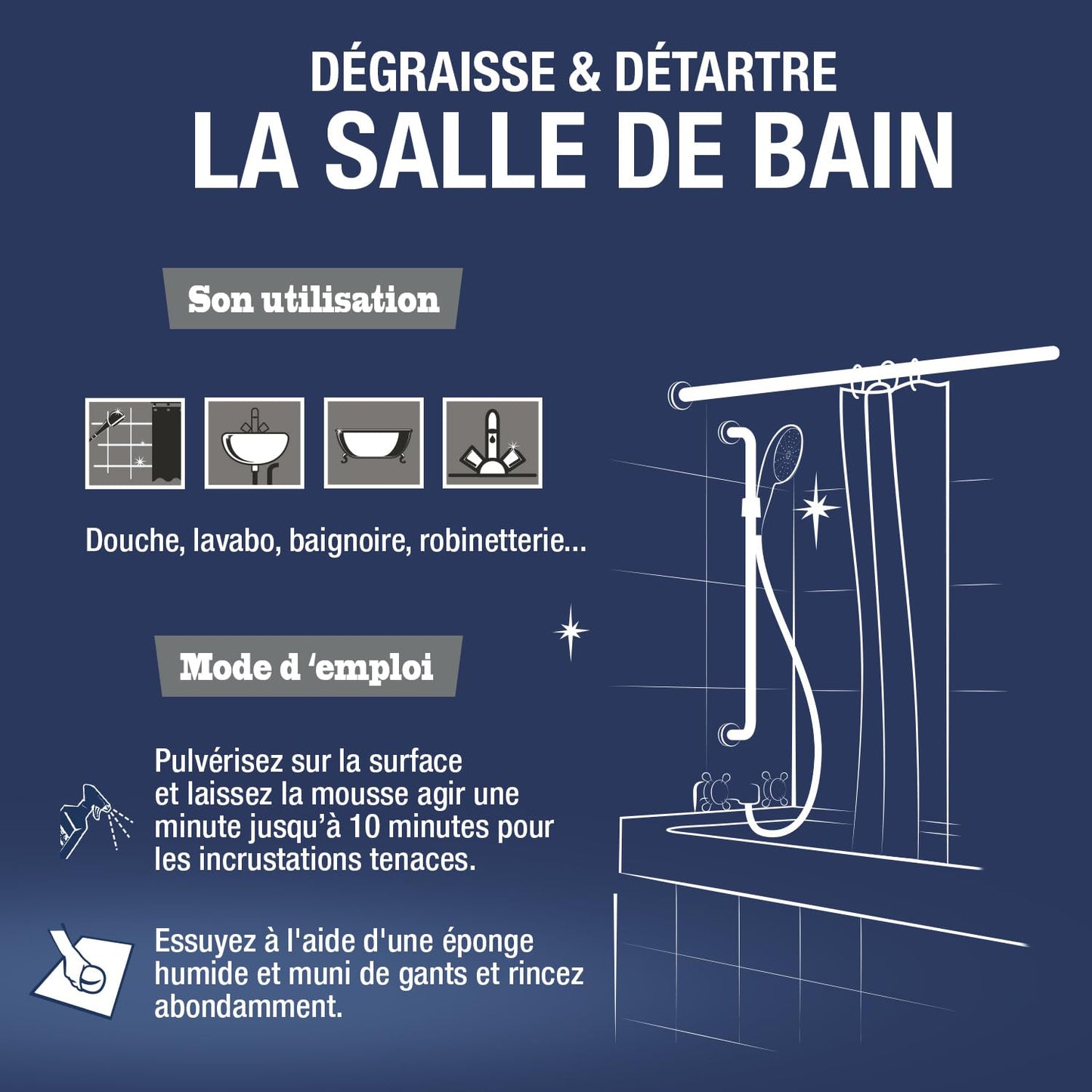 BRIOCHIN Nettoyant salle de bain 3 en 1 parfum floral 1L