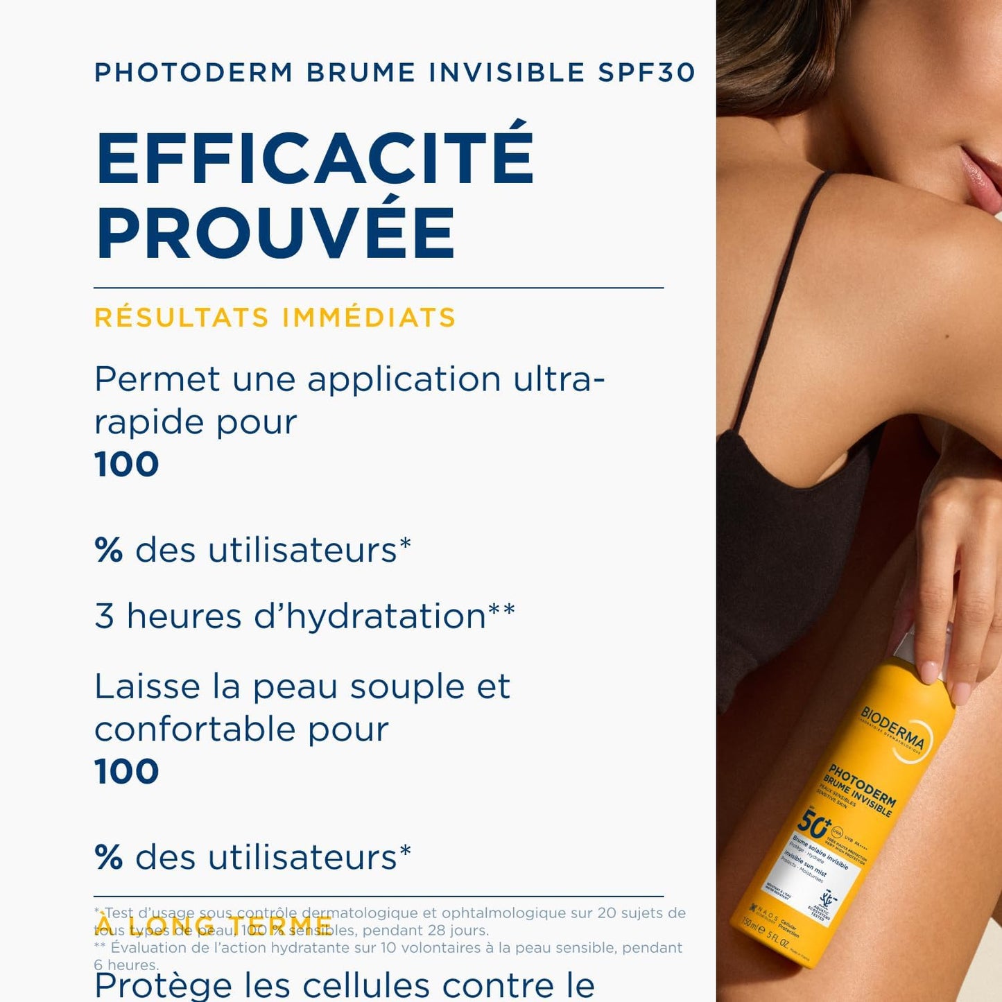 BIODERMA Photoderm Brume invisible SPF30 Brume solaire spray très haute protection UVA/UVB - Peaux sensibles - Protège du stress oxydatif, riche en Vitamine E - Aérosol 150 ml