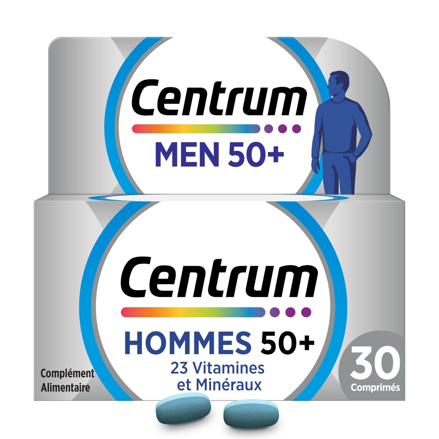 CENTRUM Women 50+ - Multivitamines et Minéraux pour Femme de +50 ans - 23 nutriments Vit D, C, B6, B12, Fer & Zinc - Complément Alimentaire Fatigue, Immunité & Soutien Cognitif - 30 Comprimés - 1 Mois