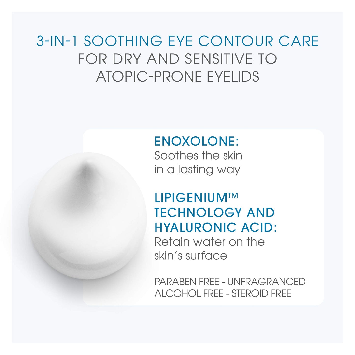 BIODERMA Atoderm Intensive Eye - Soin 3-en-1 démaquillant, apaisant et réparateur des paupières - Bonne base de maquillage - Peaux très sèches, irritées à tendance atopique - Tube 100 ml