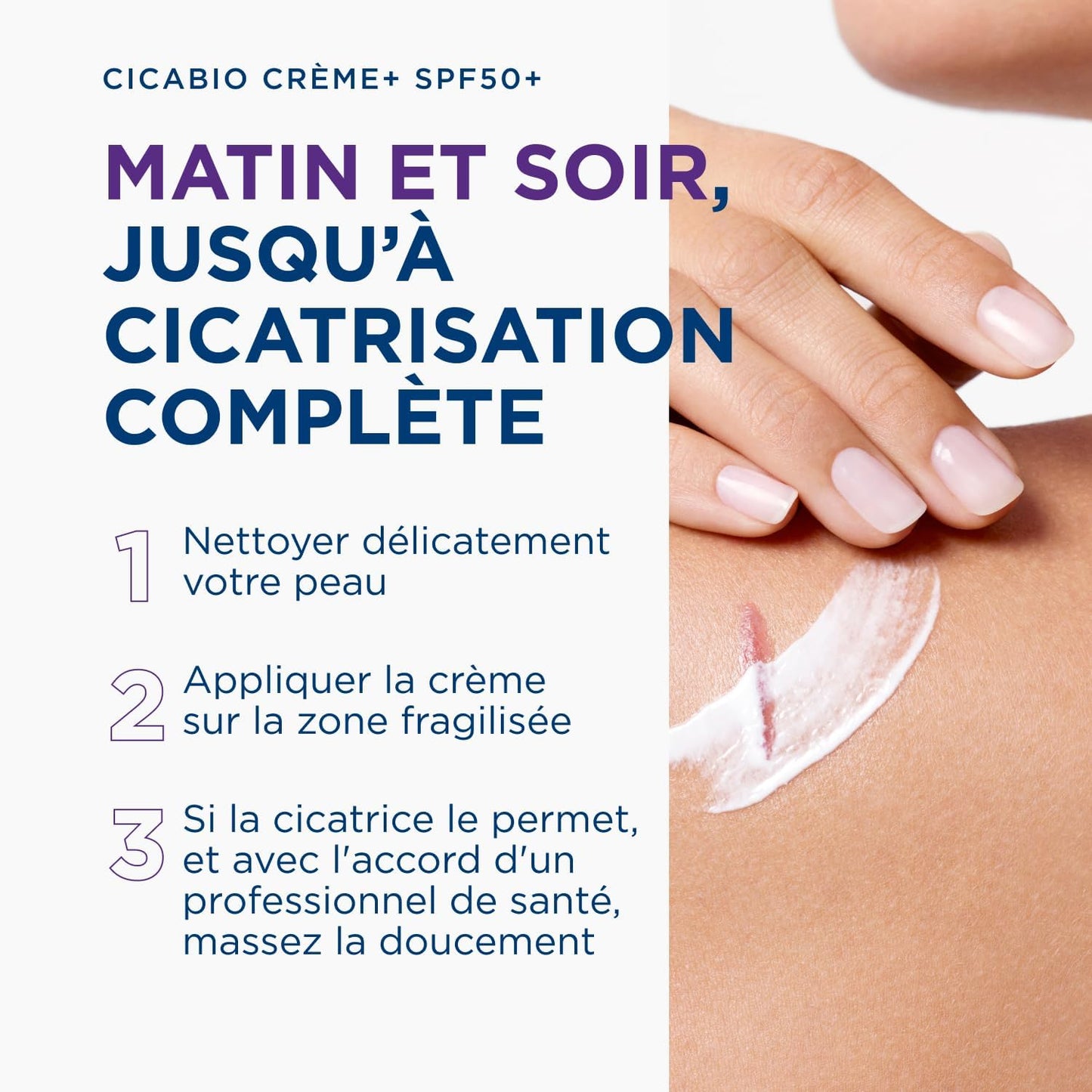 BIODERMA Cicabio Creme+ SPF50+ Soin anti-hyperpigmentation ultra réparateur et apaisant - Protège des agressions extérieures, texture « effet pansement » - Pour toute la famille - Tube 40 ml