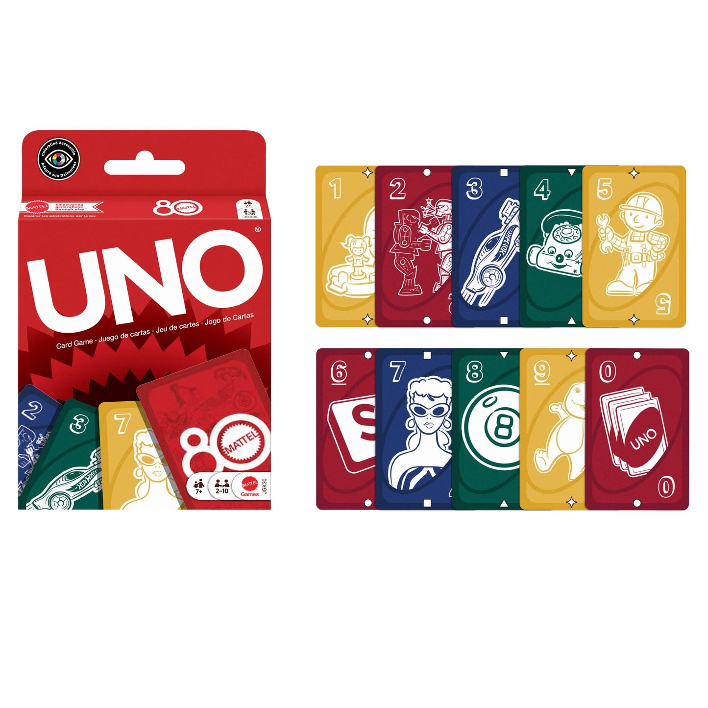 Mattel Games UNO Jeu de Cartes, 7+ Ans, 2-10 Joueurs