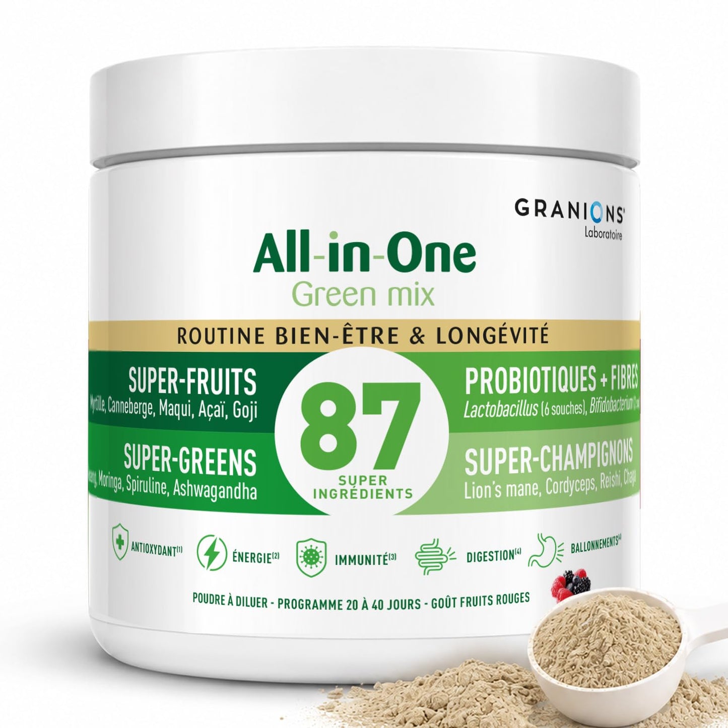 Cortisol - Ashwagandha Bio Granions - Anti Stress - KSM-66-60 Comprimes