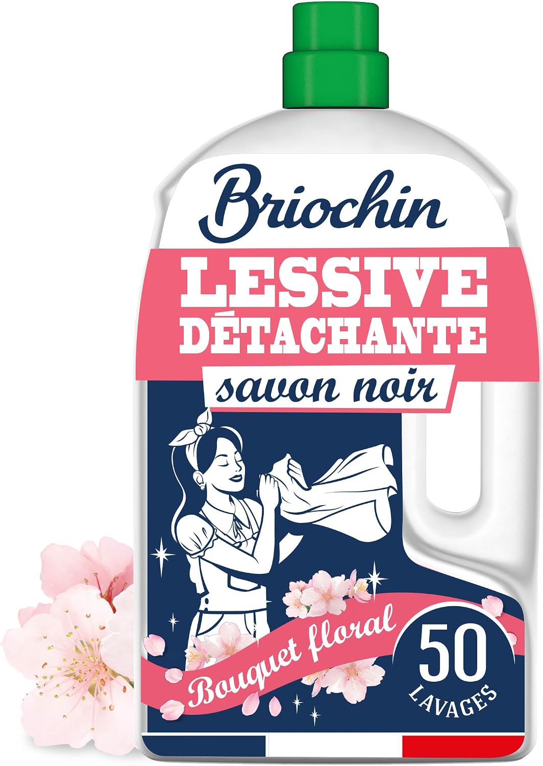 BRIOCHIN Lessive liquide savon noir, détachante, 50 lavages