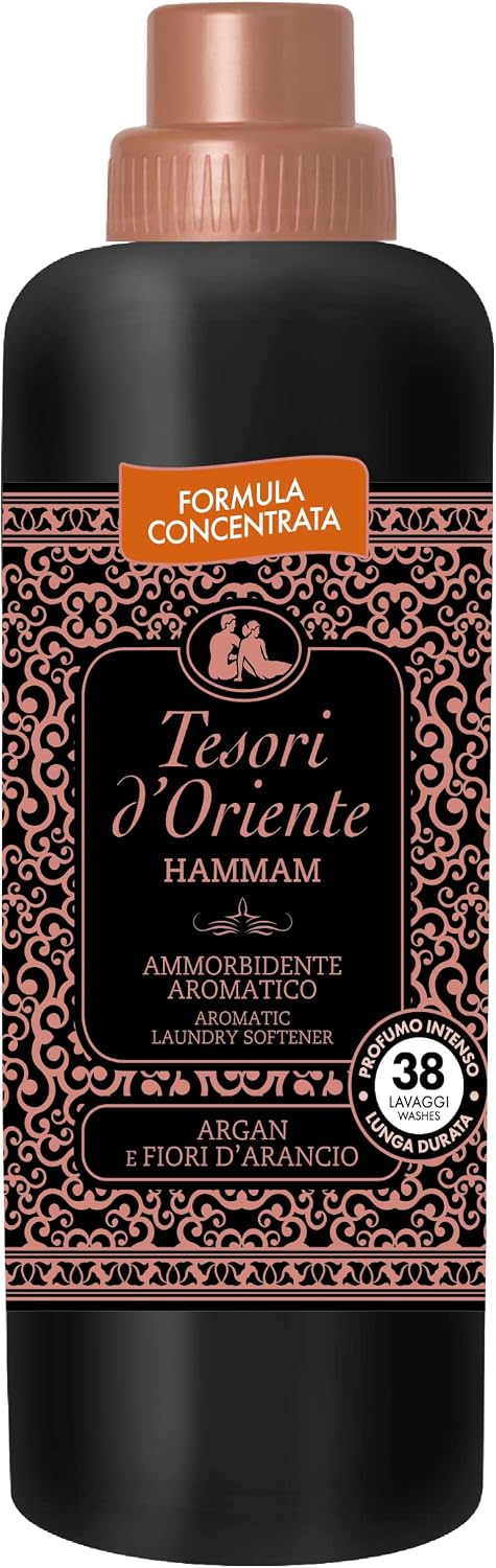 Tesori d'Oriente - Adoucissant machine à laver concentrée Hammam, des notes de jasmin et de fleurs d'orange, jusqu'à 38 lavages, avec de précieuses microcapsules pour vêtements doux et parfumés, 760