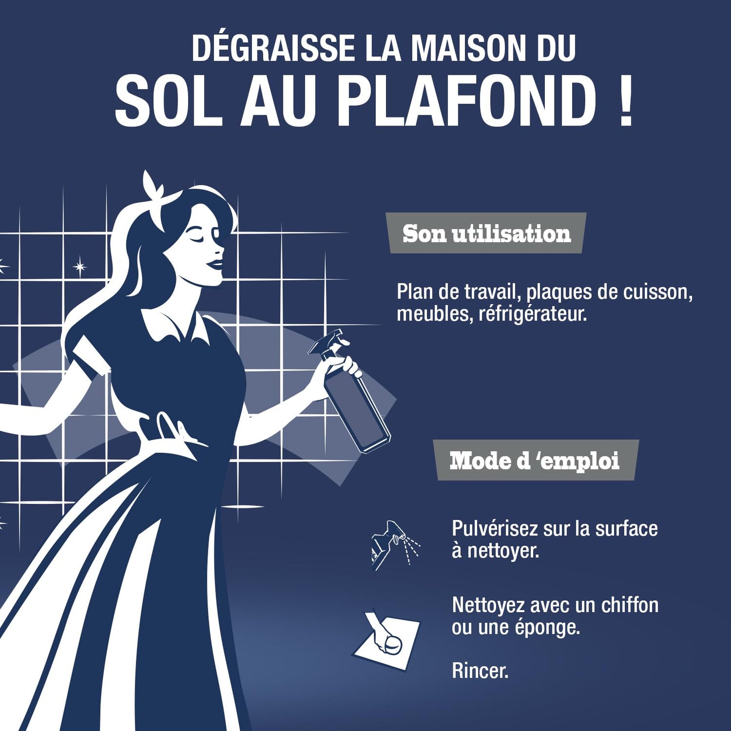 JACQUES BRIOCHIN - Savon noir prêt à l'emploi - A l'huile de lin - Nettoie, détache et fait briller - Ecocert - Fabrication Française - Flacon recyclable - Pulvérisateur 750ml