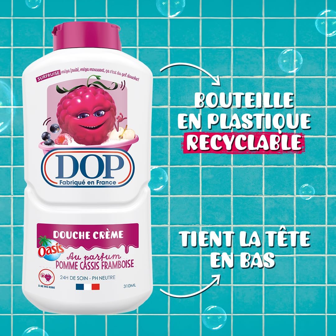 DOP Douche Crème Pomme Cassis Framboise pH Neutre Sans Savon 310ml