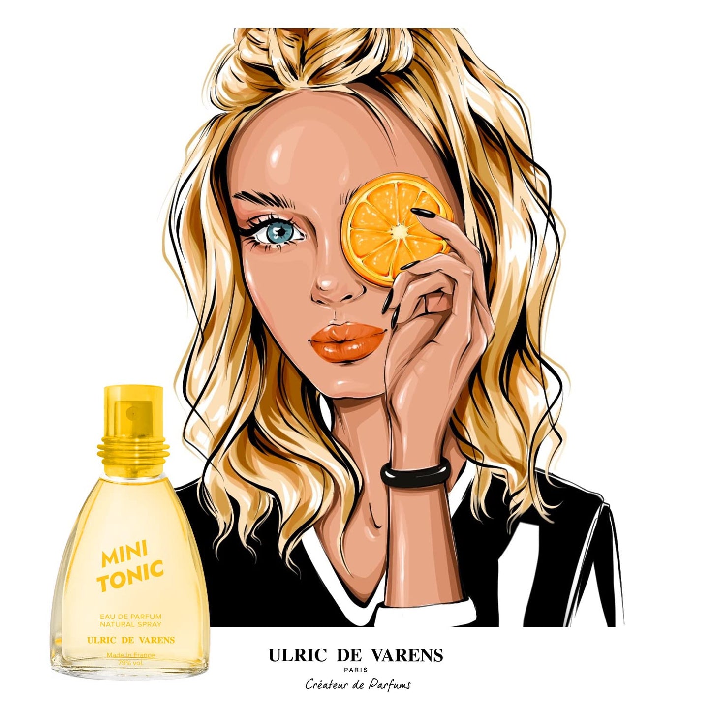 ULRIC DE VARENS - Eau de Parfum Mini Tonic - Hespéridé, Floral, Musqué - Parfum Femme - Vaporisateur - Made in France - 25 ml