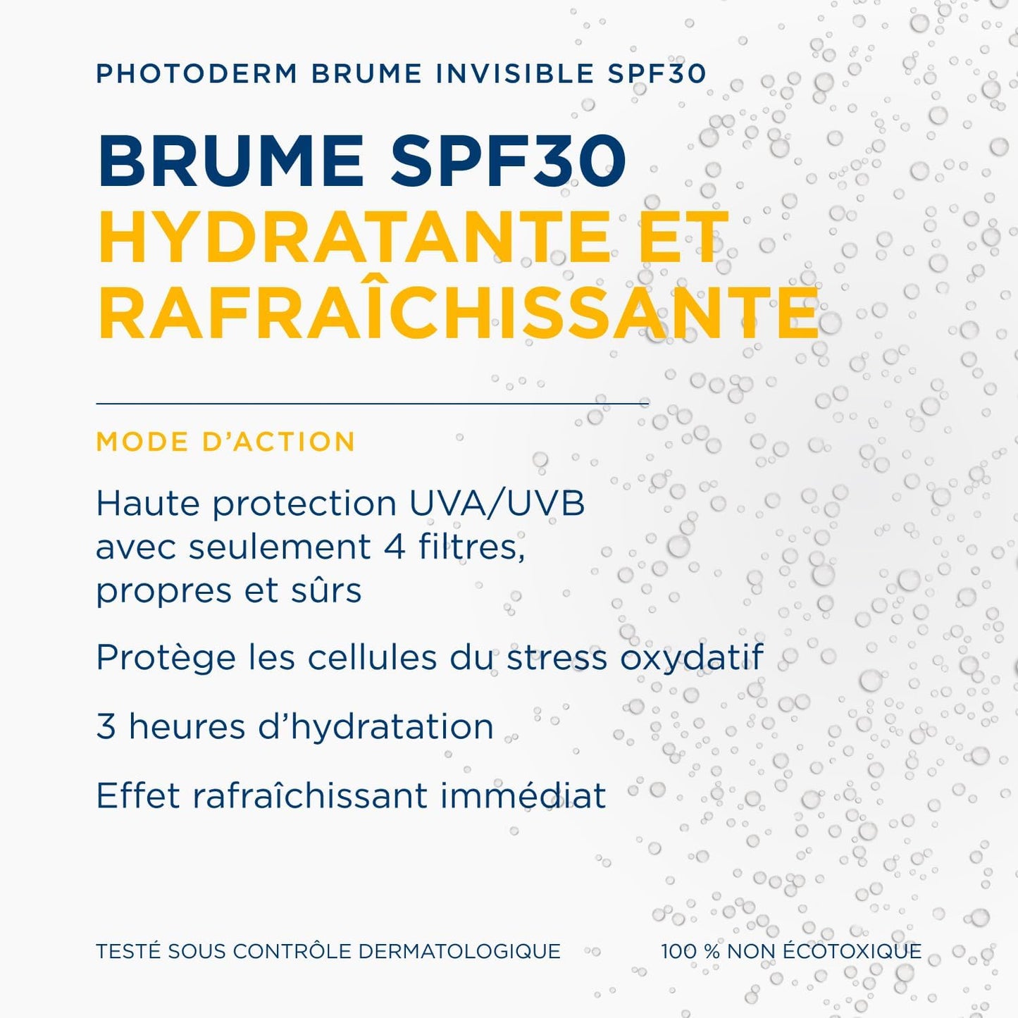BIODERMA Photoderm Brume invisible SPF30 Brume solaire spray très haute protection UVA/UVB - Peaux sensibles - Protège du stress oxydatif, riche en Vitamine E - Aérosol 150 ml