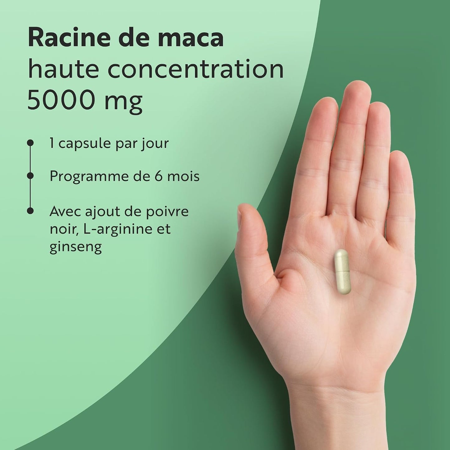 Nutravita Maca 5000 mg - 180 Capsules Véganes - 6 Mois