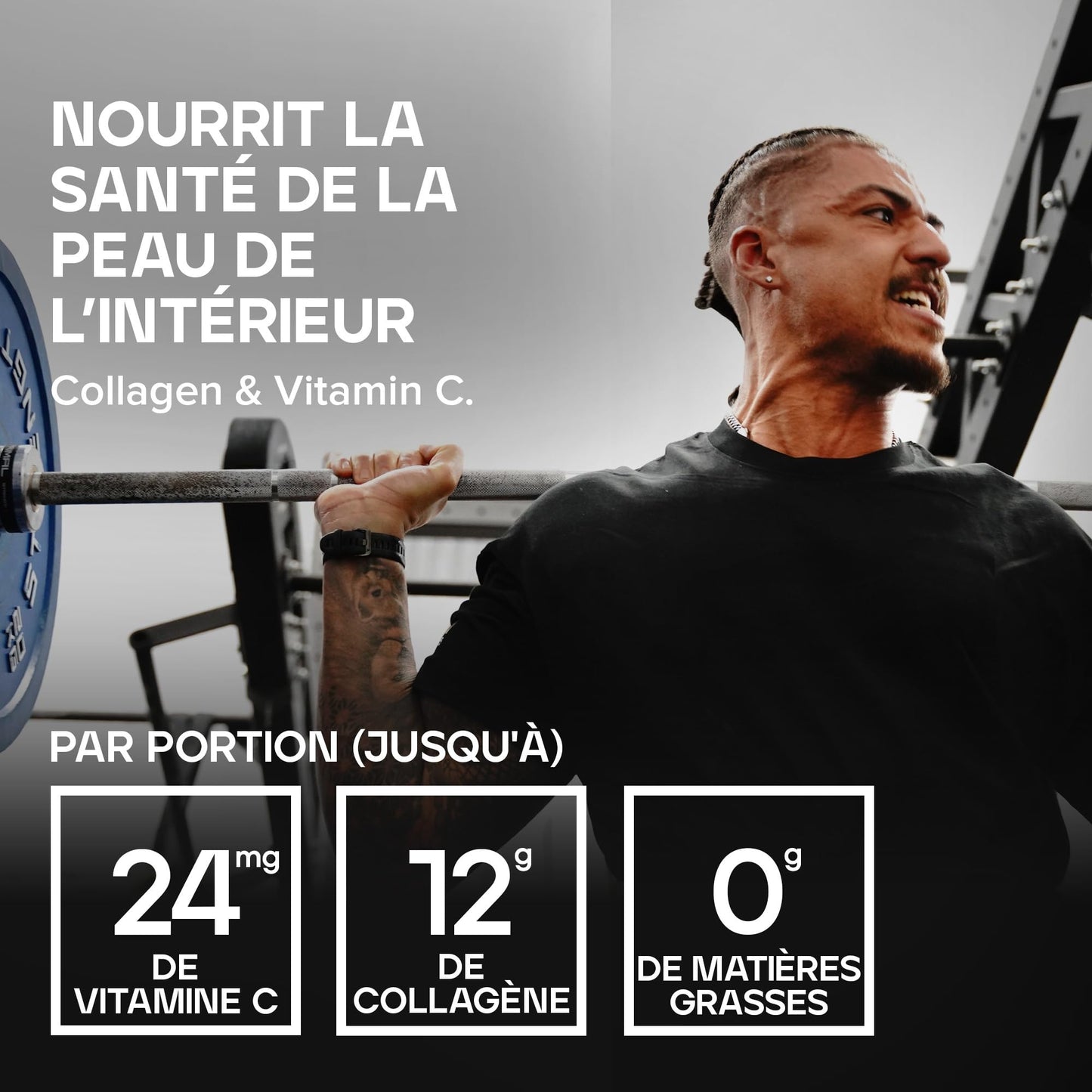 Bulk Collagène et Vitamine C en Poudre, Orange, 500 g