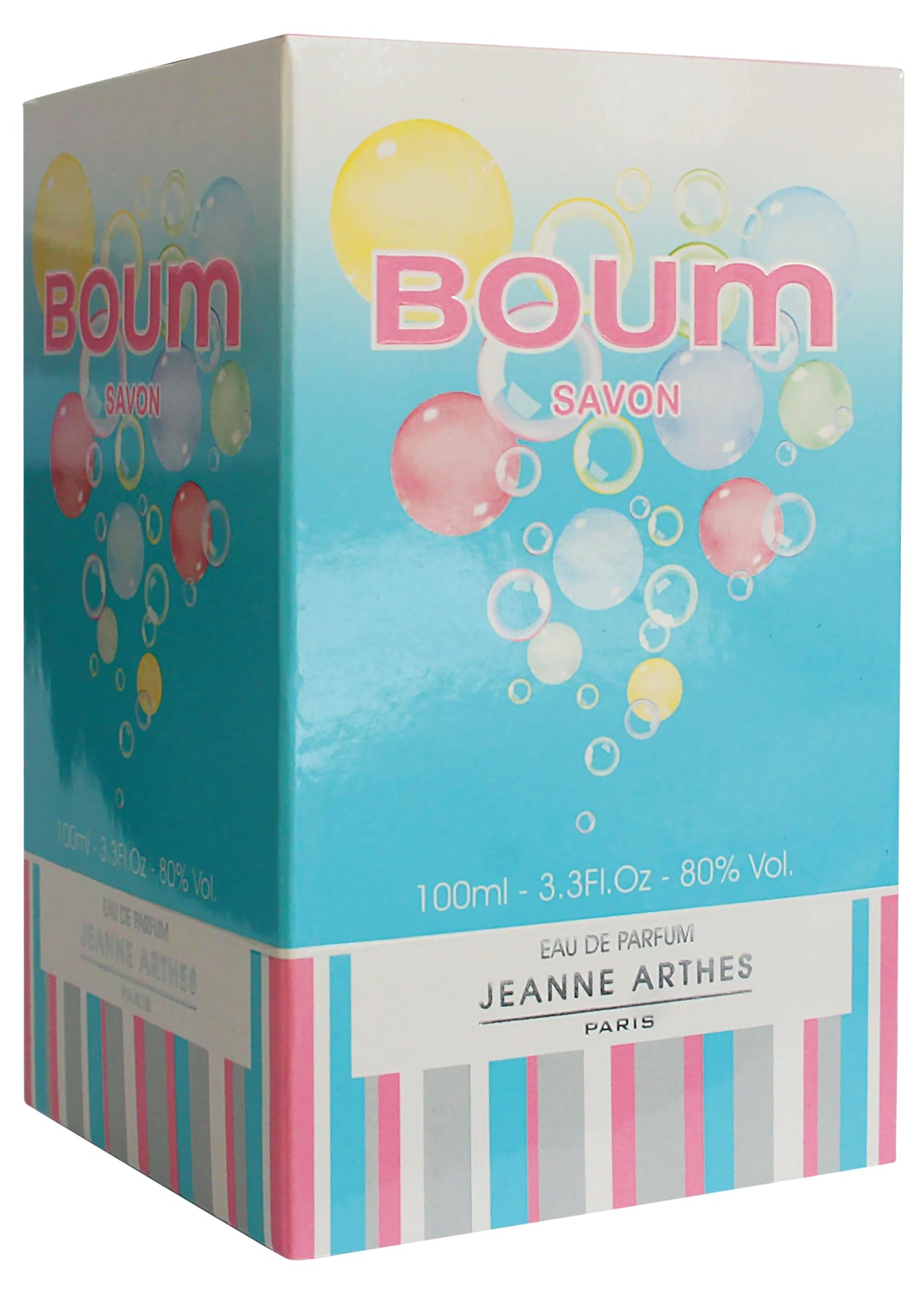 JEANNE ARTHES - Eau de Parfum Femme Boum Savon - Floral & Frais - Rose et Jasmin - Fabriqué en France à Grasse - Cadeau Femme - Flacon Vaporisateur 100 ml