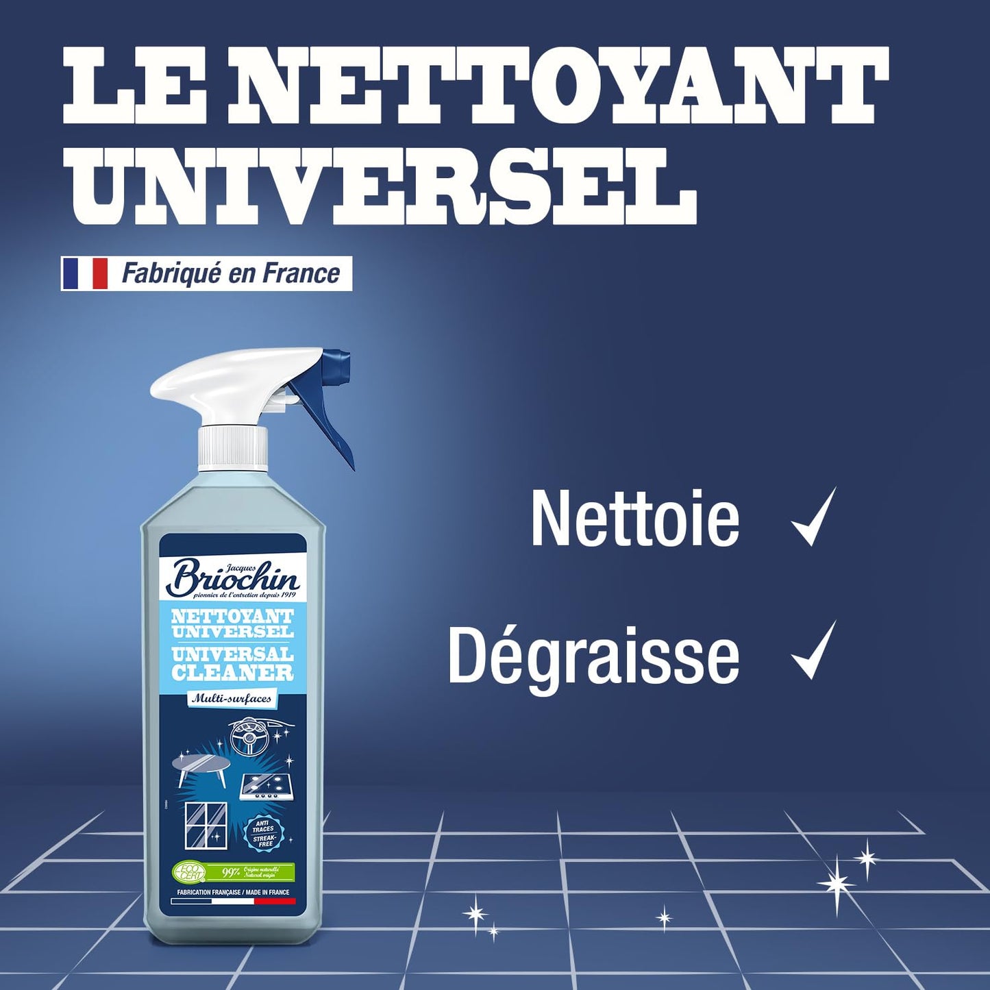 BRIOCHIN Nettoyant salle de bain 3 en 1 parfum floral 1L