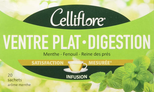 CELLIFLORE 20 Infusions Ventre Plat, Digestion, Fenouil, Reine des prés