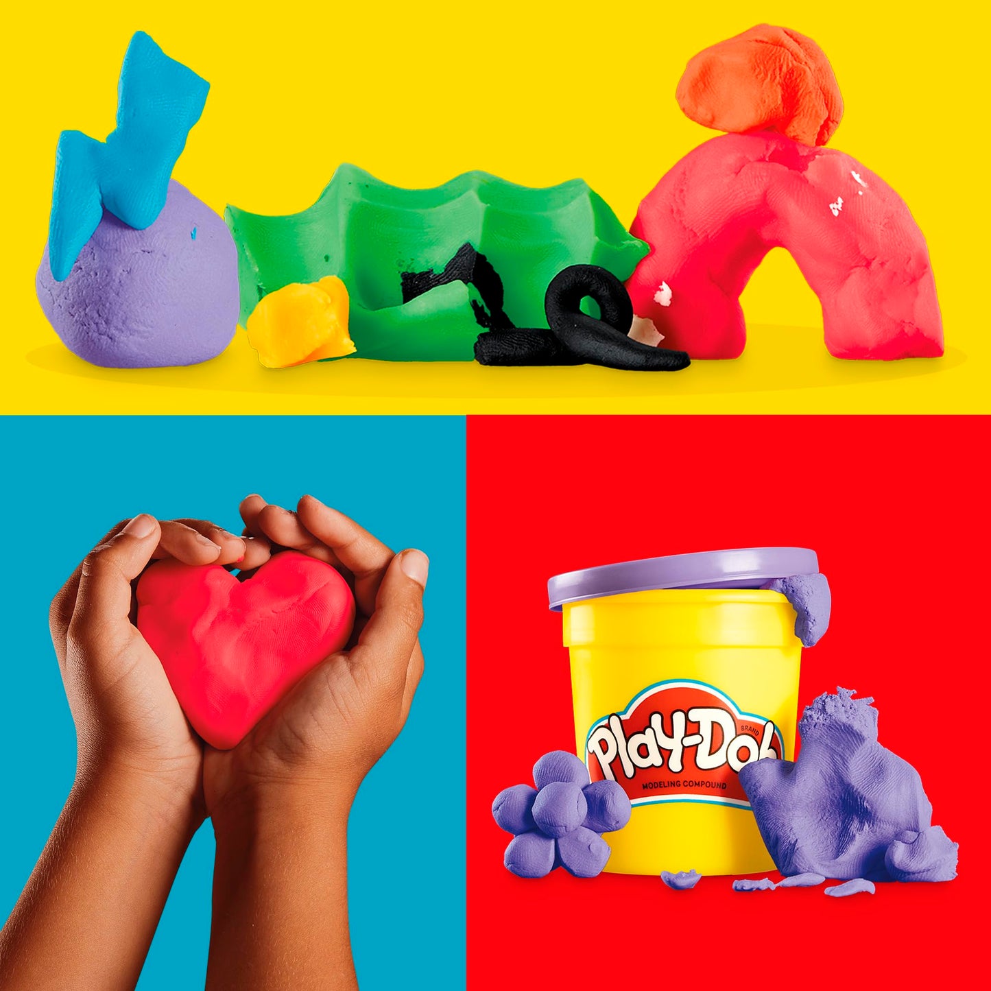 Play-Doh, La fête des Couleurs, Loisirs créatifs avec pâte à Modeler pour Filles et Garçons dès 3 Ans, 24 Pots de 56 g, 6 Couleurs, Idèe Cadeaux pour Anniversaires