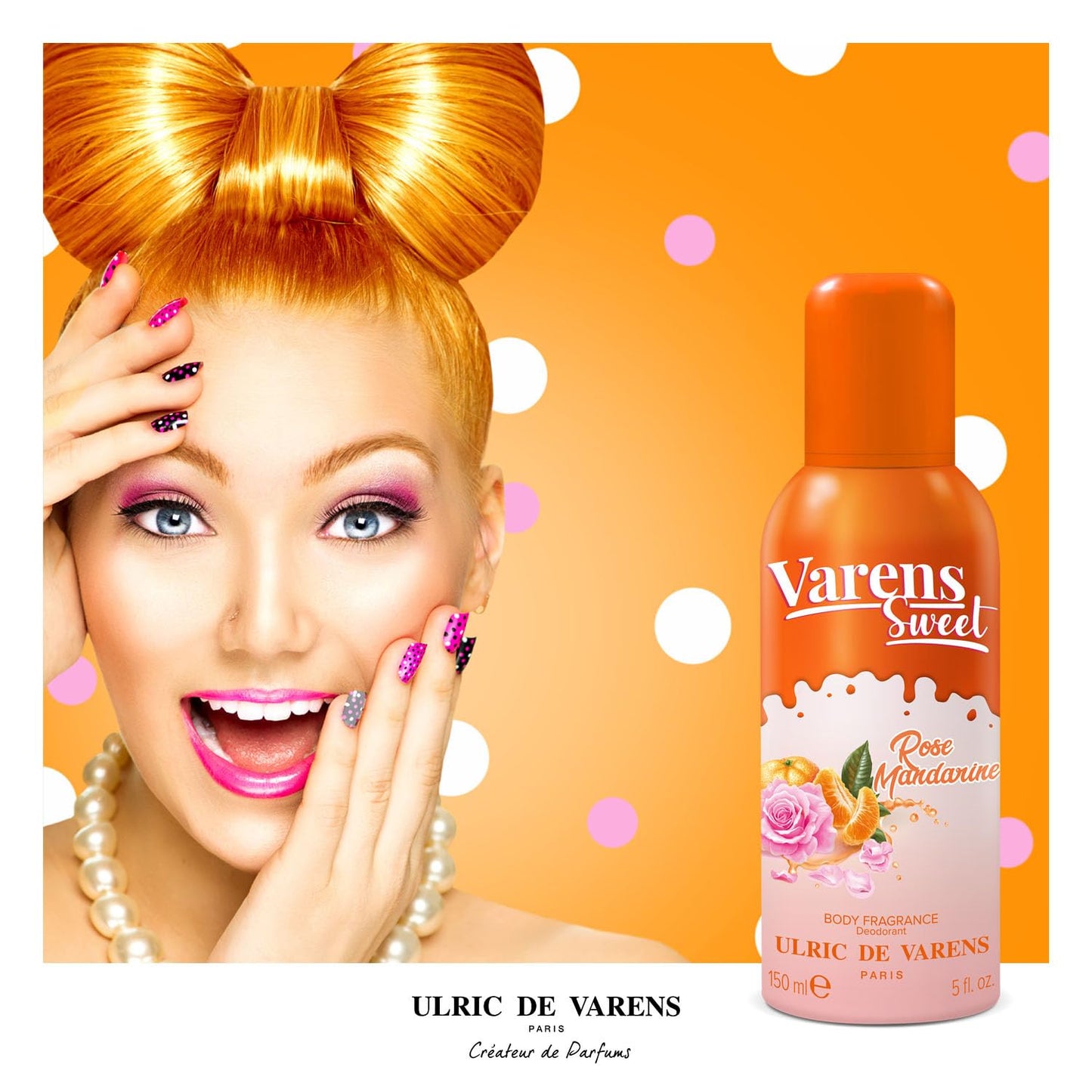 ULRIC DE VARENS - Body Fragrance Varens Sweet- Parfum & Déodorant Femme 2-en-1 - Vaporisateur - Spray - Lot de 2 x 150 ml