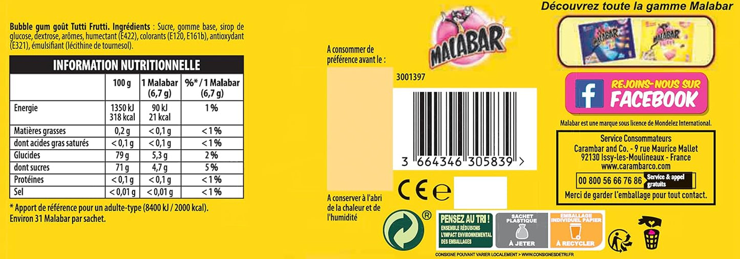 Malabar Fruit mélangé Tutti Paquet 67g