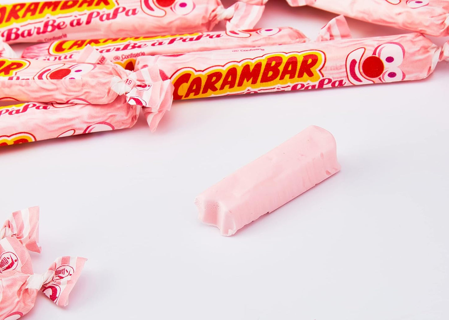 CARAMBAR Bonbons Carambar Barbe à Papa Boite 180 pièces, Rose (Lot de 1)