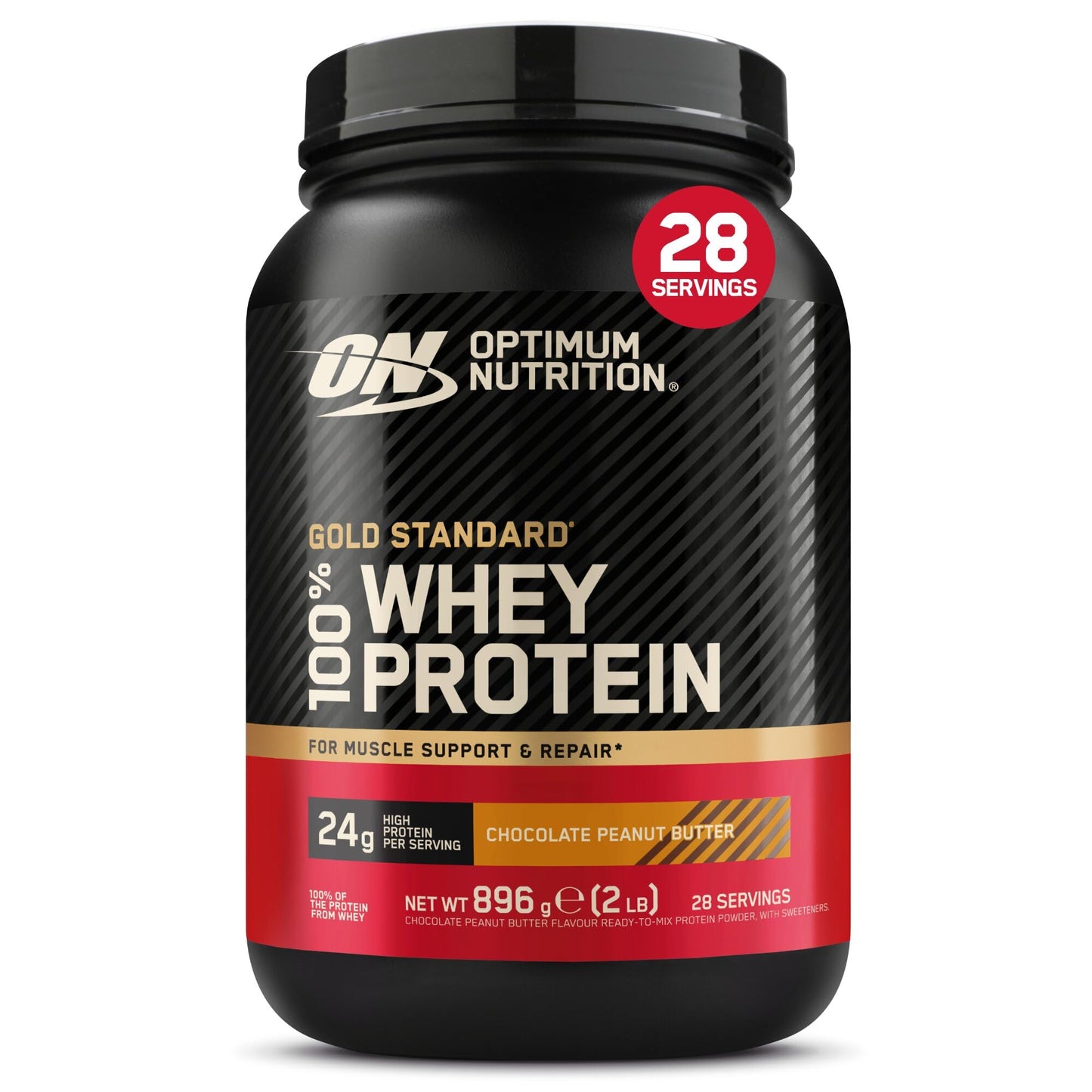 Optimum Nutrition Gold Standard 100% Whey Protéine en Poudre, 896 g