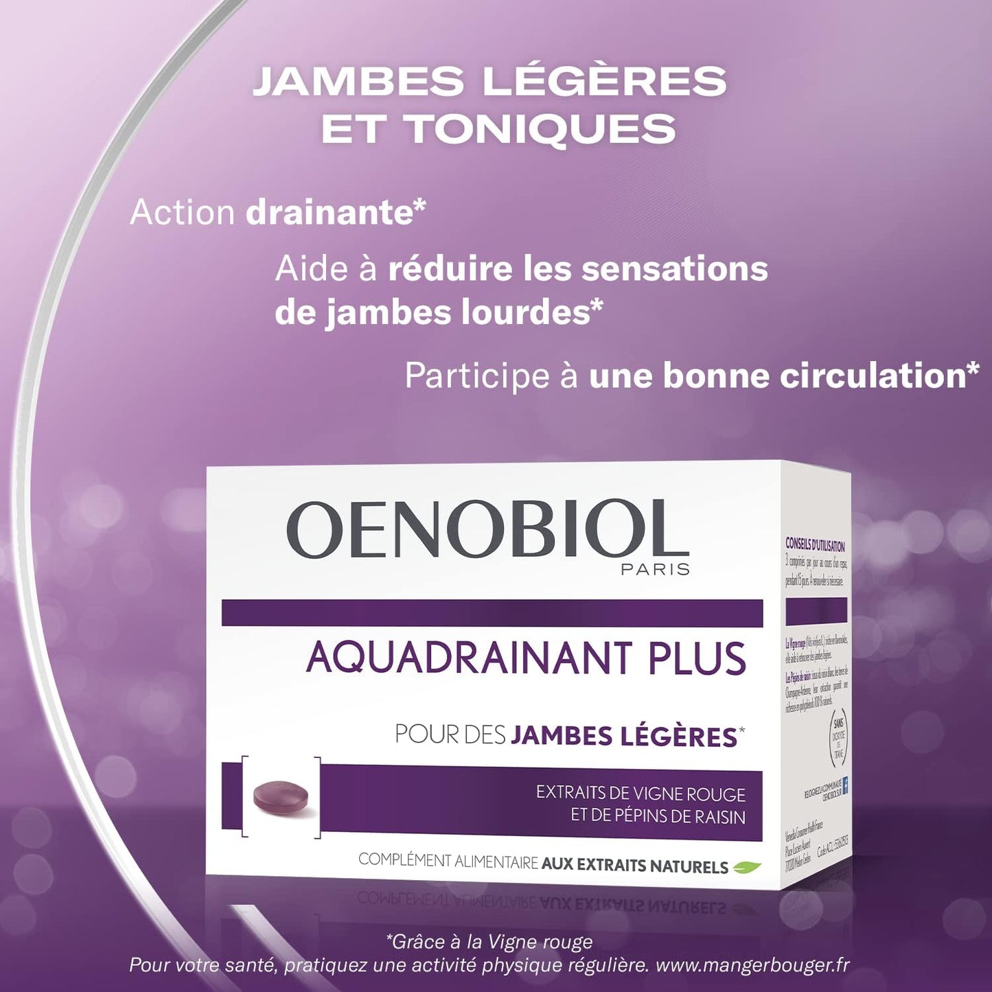 OENOBIOL - Minceur Aquadrainant Plus - Jambes légères - Programme 15 Jours
