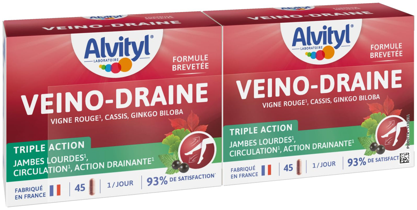 Alvityl Veino-Draine Action Drainante Confort Circulatoire - 30 gélules