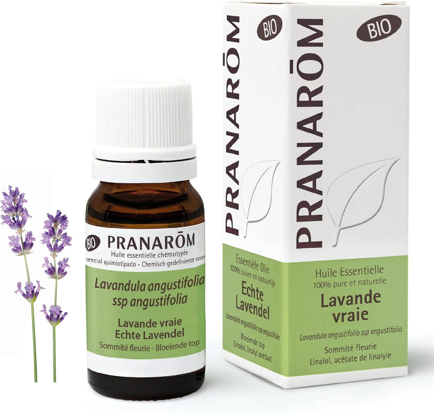 PRANARÔM - Lavande Vraie Bio - Huile Essentielle Chémotypée - Sommeil & Équilibre Émotionnel - 100 % Pure Et Naturelle - HECT - 10 ml