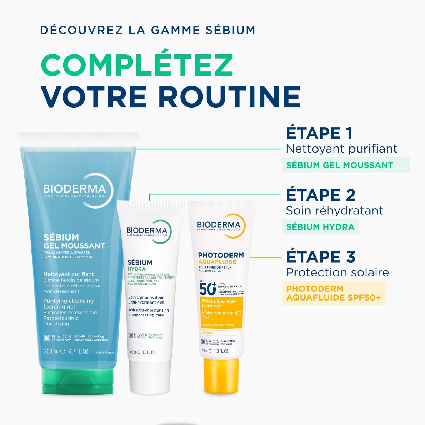 BIODERMA Sébium Mat Control Matifie/Lisse Transformation Durable 30 ml