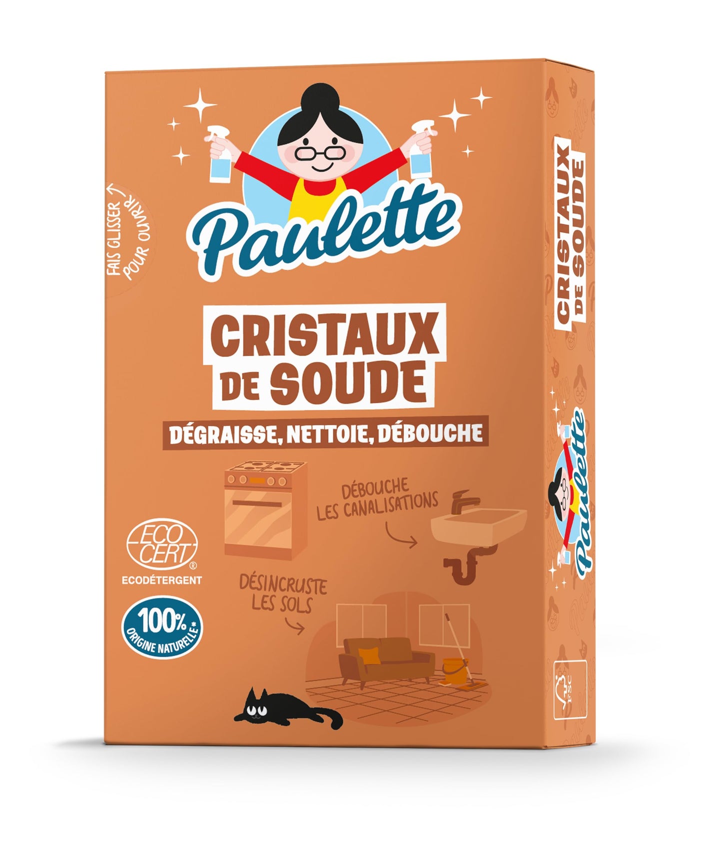 Paulette - Cristaux de Soude - Nettoyant Multi-Usage Dégraissant - 1kg