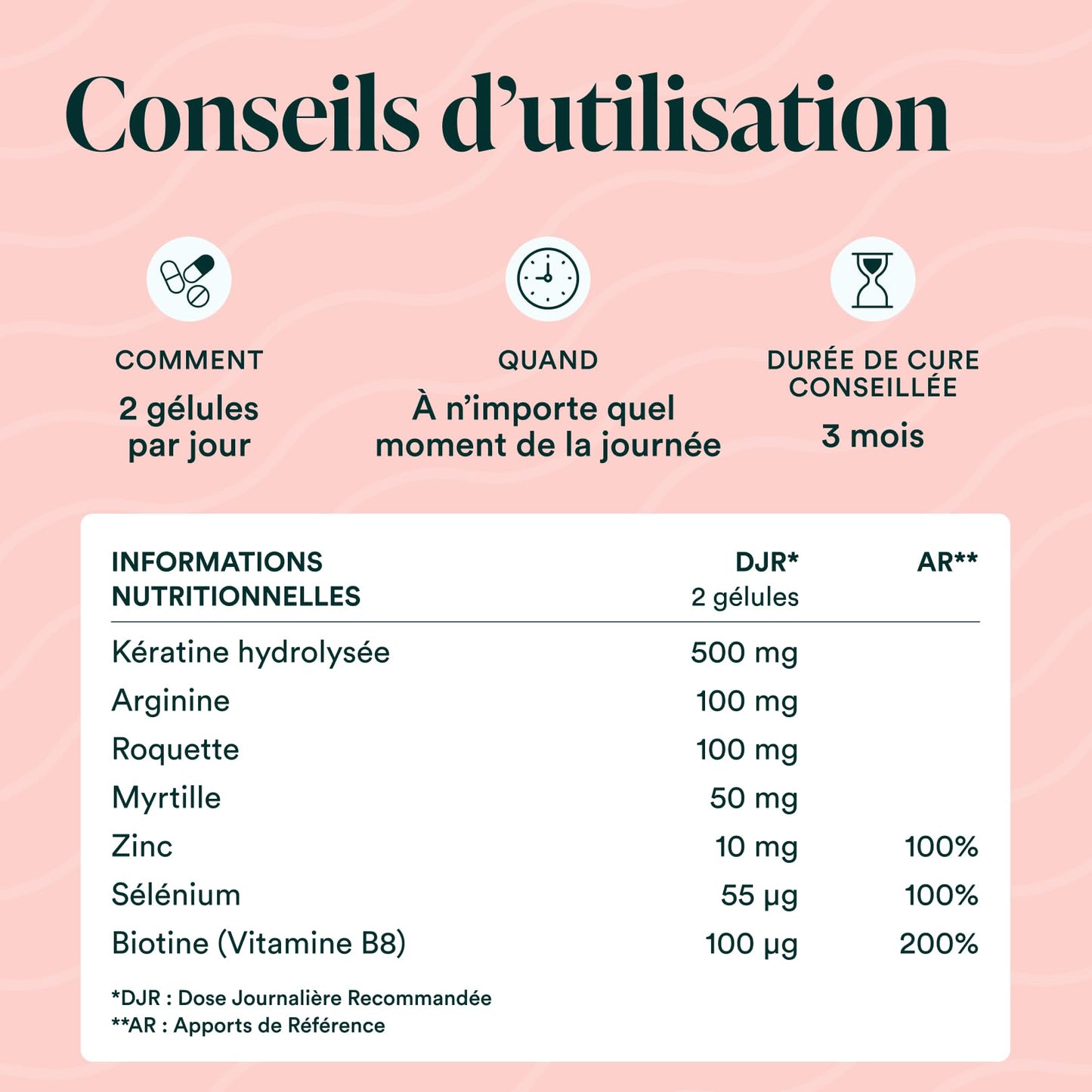 Biotine 450 µg + Sélénium et Zinc, 60 Gélules Végétales - 2 Mois