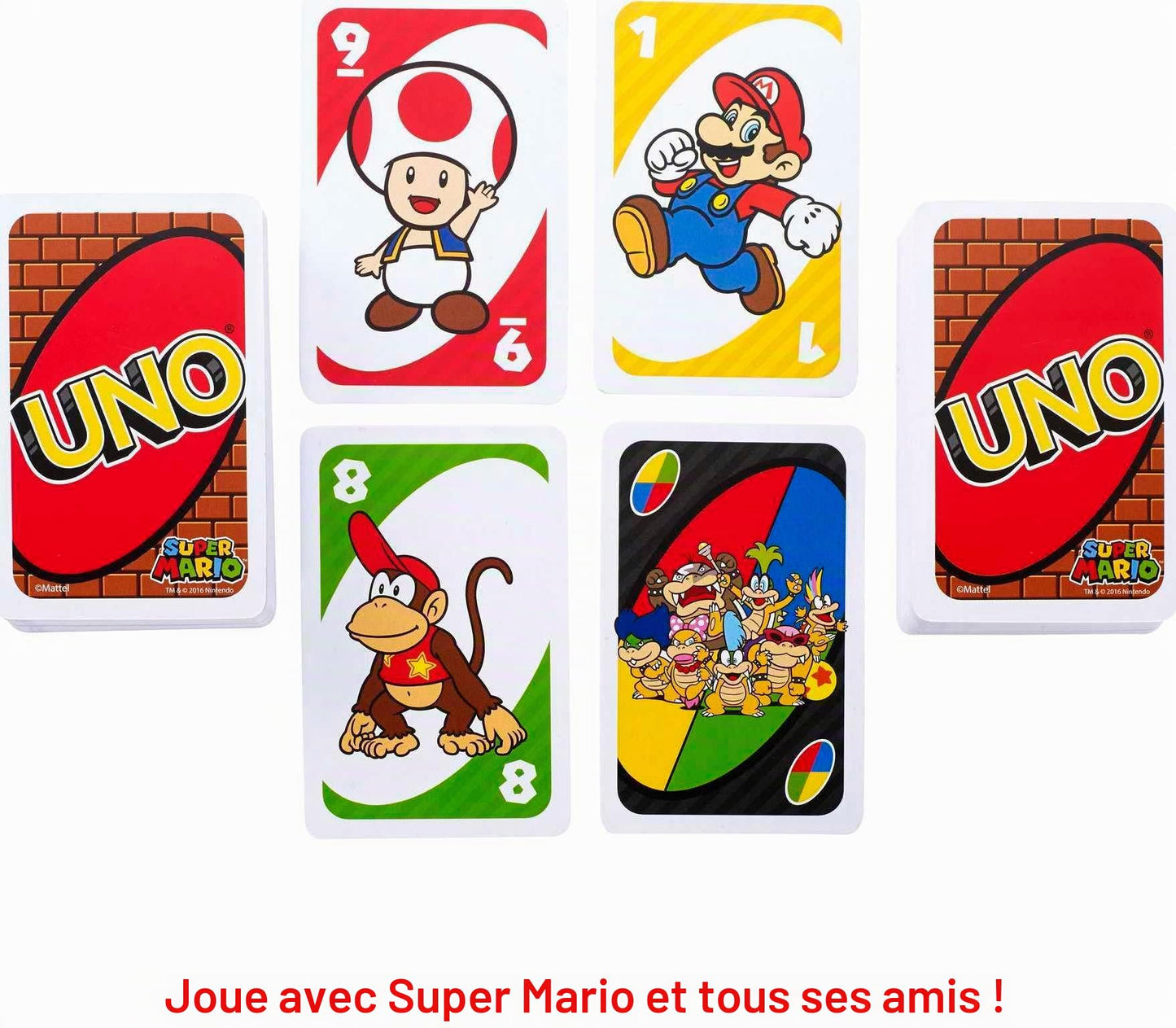 Mattel Games UNO Minecraft Jeu de Cartes, Cadeaux pour Enfants et soirée en Famille, sur Le thème du Jeu vidéo Minecraft, Jeux de Voyage, boîte de Rangement, HJC88