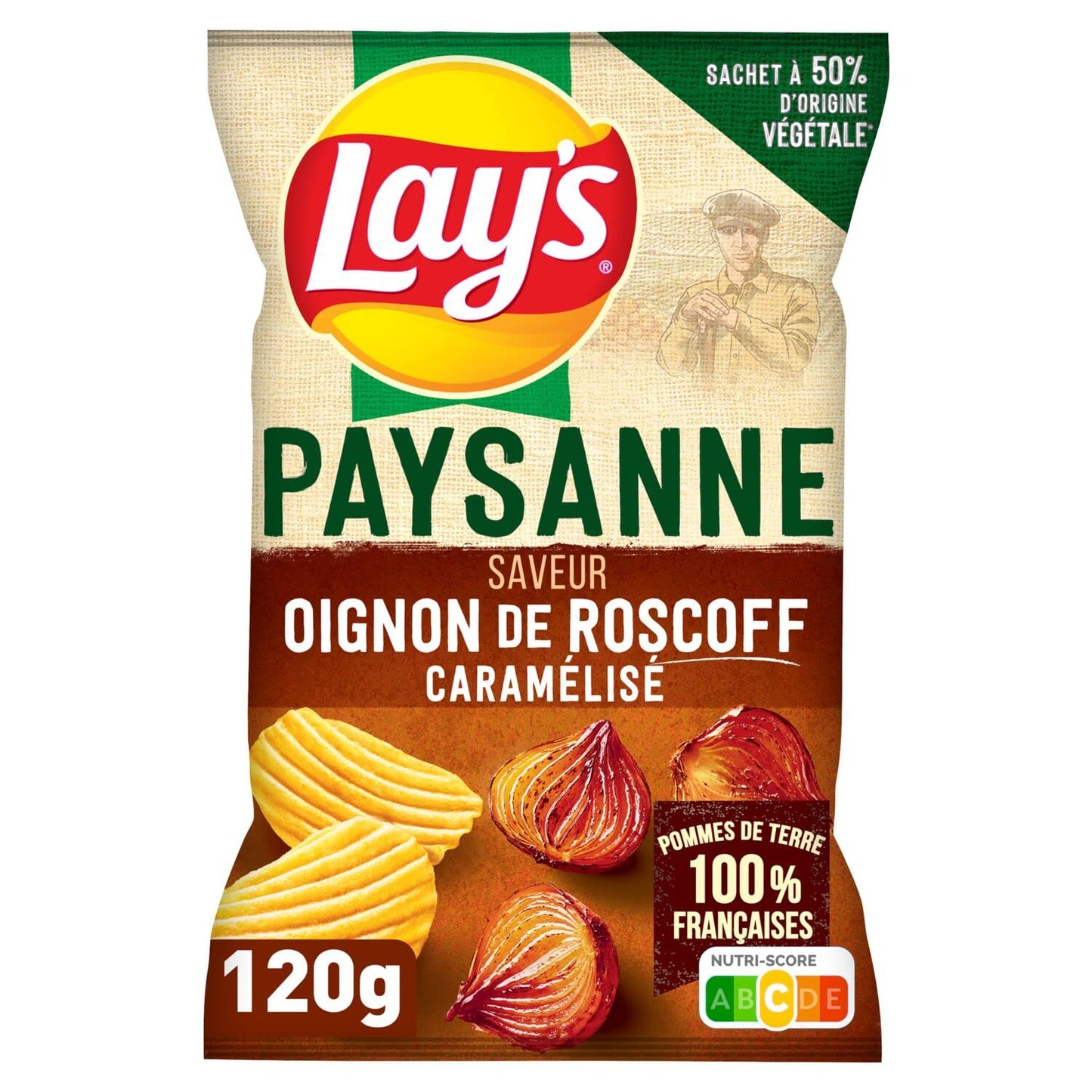 LAY'S Papas Fritas Estilo Casero Sabor Queso del Jura y Pimienta Negra 120g