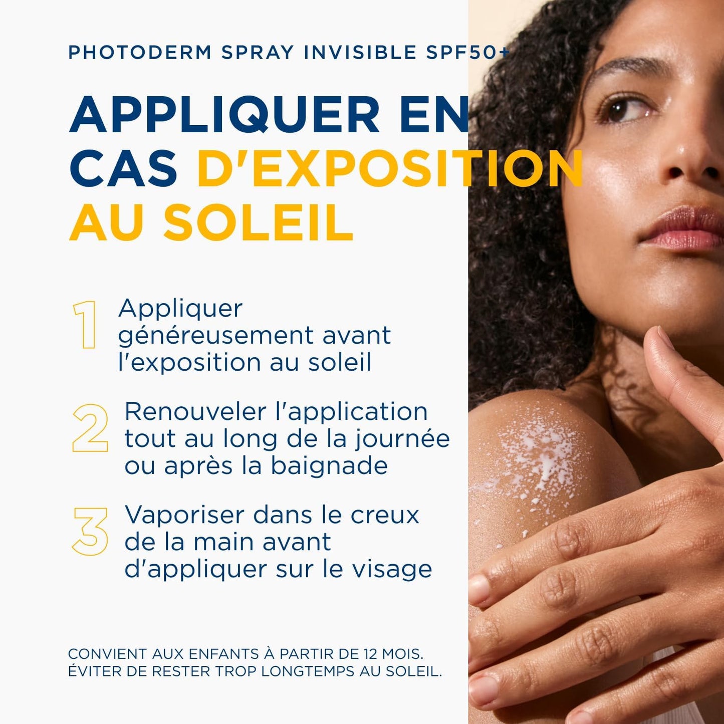 BIODERMA Photoderm Spray SPF50+ Crème solaire très haute protection - Peaux sensibles - Hydratation longue durée - Vaporisateur 300 ml