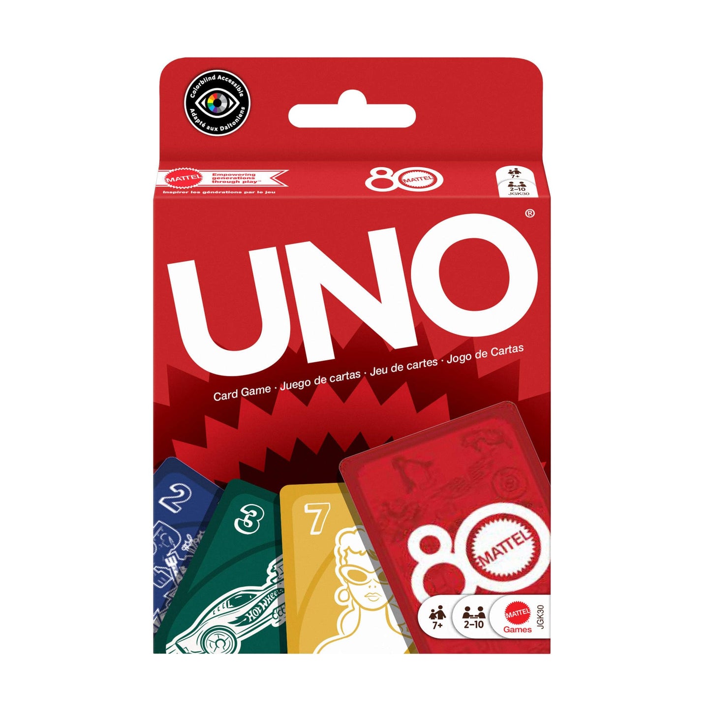 Mattel Games UNO Jeu de Cartes, 7+ Ans, 2-10 Joueurs
