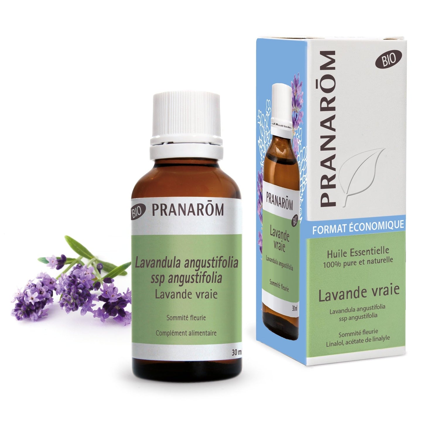 PRANARÔM - Lavande Vraie Bio - Huile Essentielle Chémotypée - Sommeil & Équilibre Émotionnel - 100 % Pure Et Naturelle - HECT - 10 ml