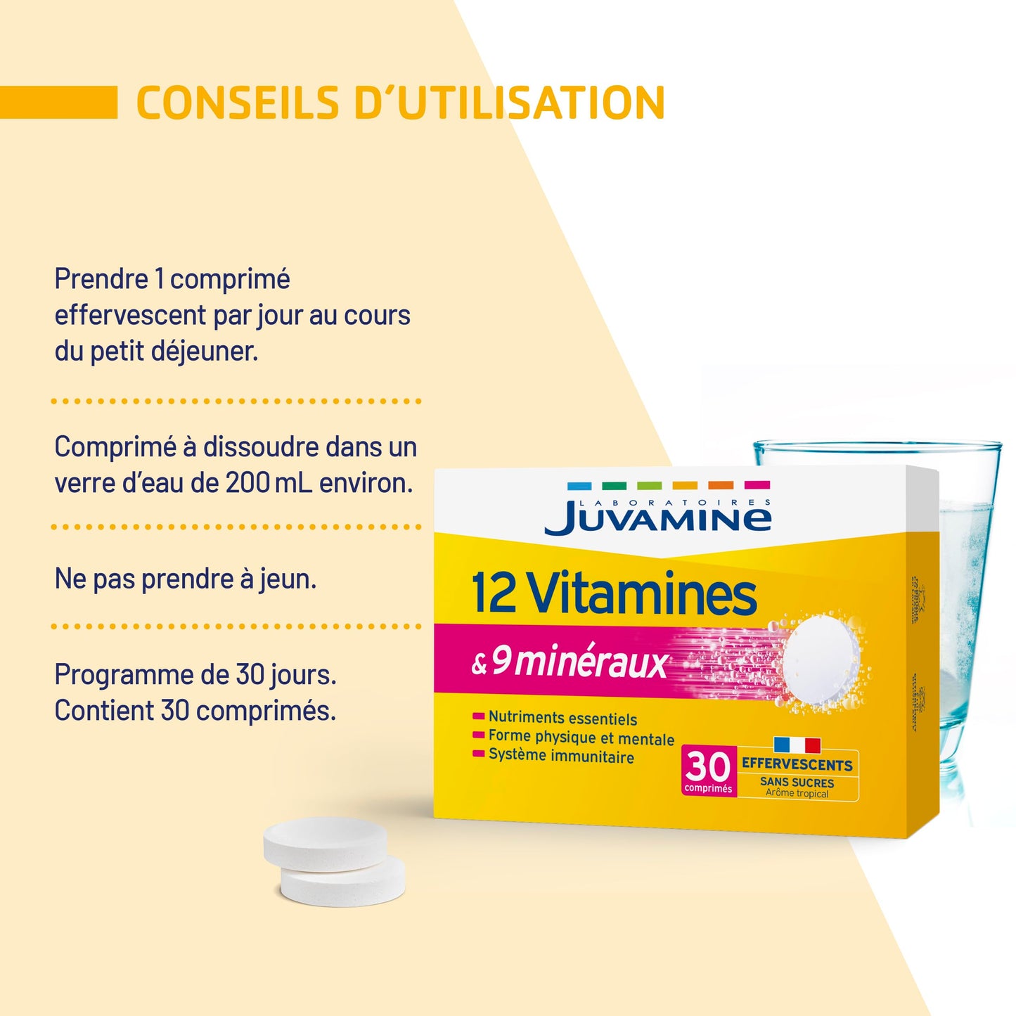 JUVAMINE 21 Vitamines & Minéraux - Fatigue, Énergie & Vitalité - 30 Cpr
