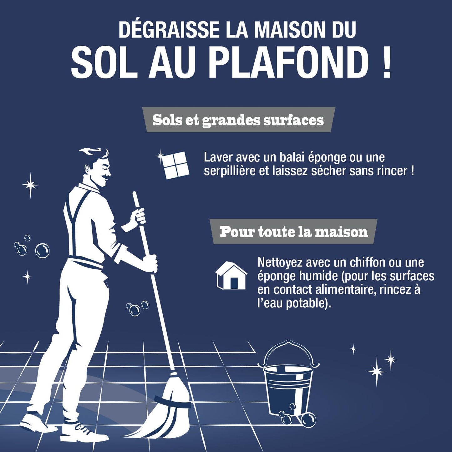 JACQUES BRIOCHIN - Savon noir prêt à l'emploi - A l'huile de lin - Nettoie, détache et fait briller - Ecocert - Fabrication Française - Flacon recyclable - Pulvérisateur 750ml