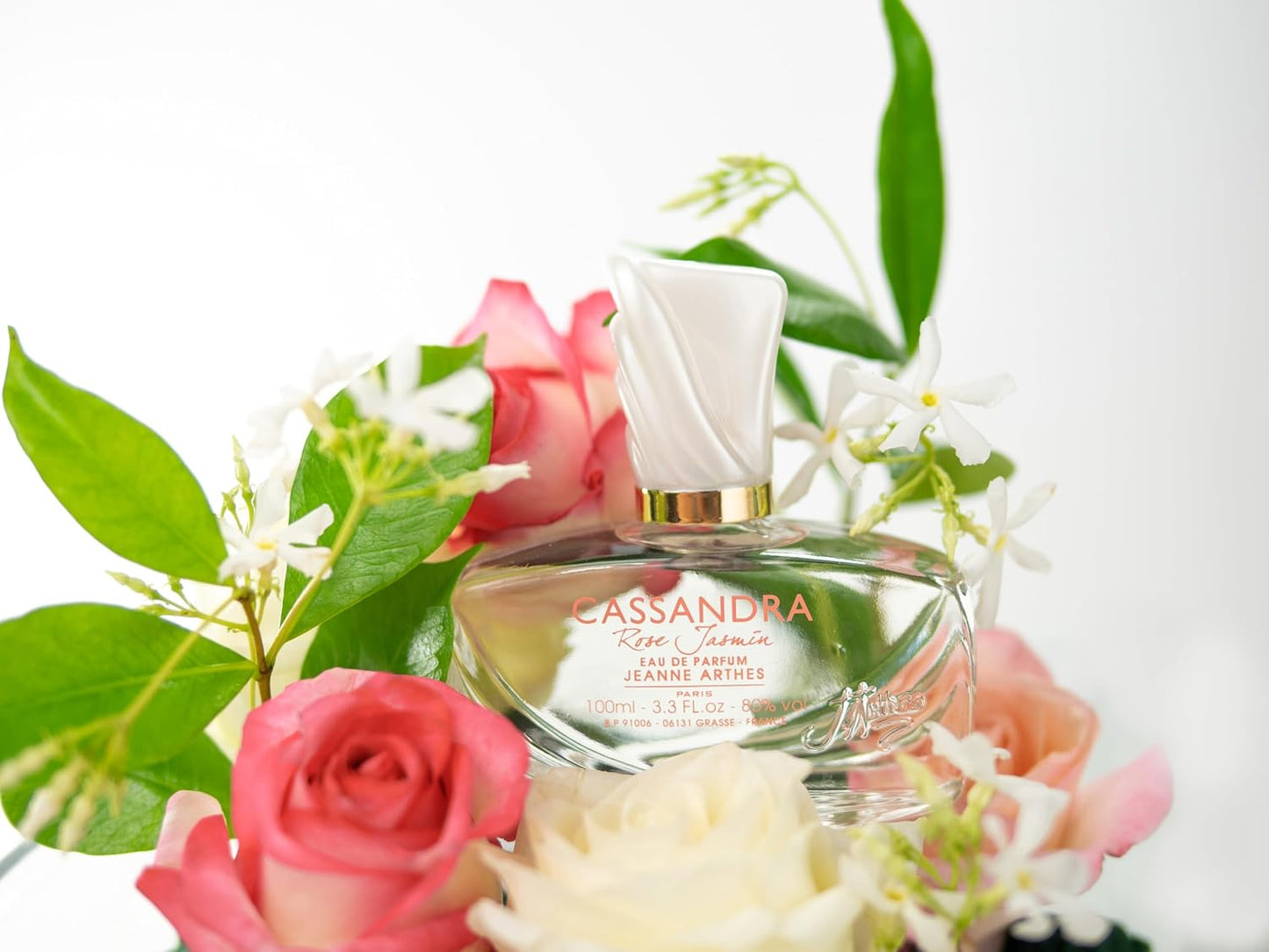 JEANNE ARTHES - Parfum Femme Cassandra Rose Jasmin - Eau de Parfum - Flacon Vaporisateur 100 ml - Fabriqué en France À Grasse
