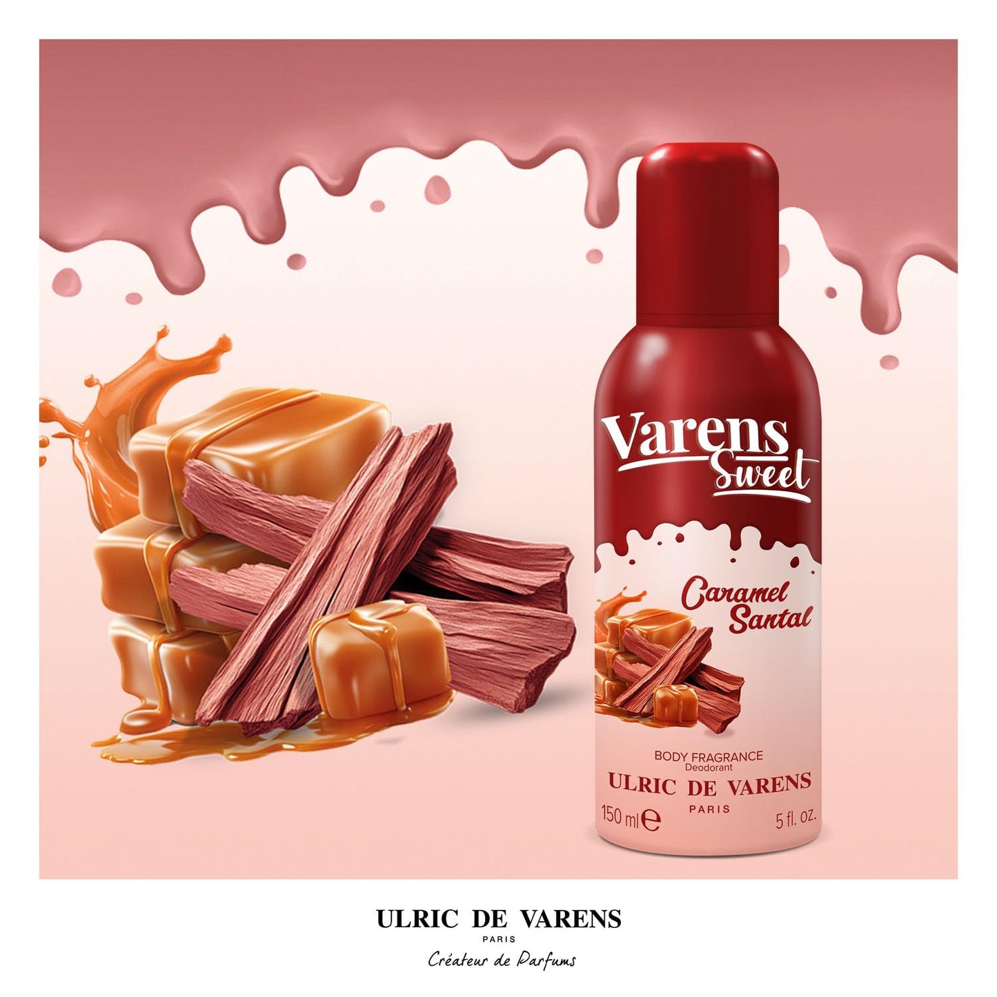 ULRIC DE VARENS - Body Fragrance Varens Sweet- Parfum & Déodorant Femme 2-en-1 - Vaporisateur - Spray - Lot de 2 x 150 ml