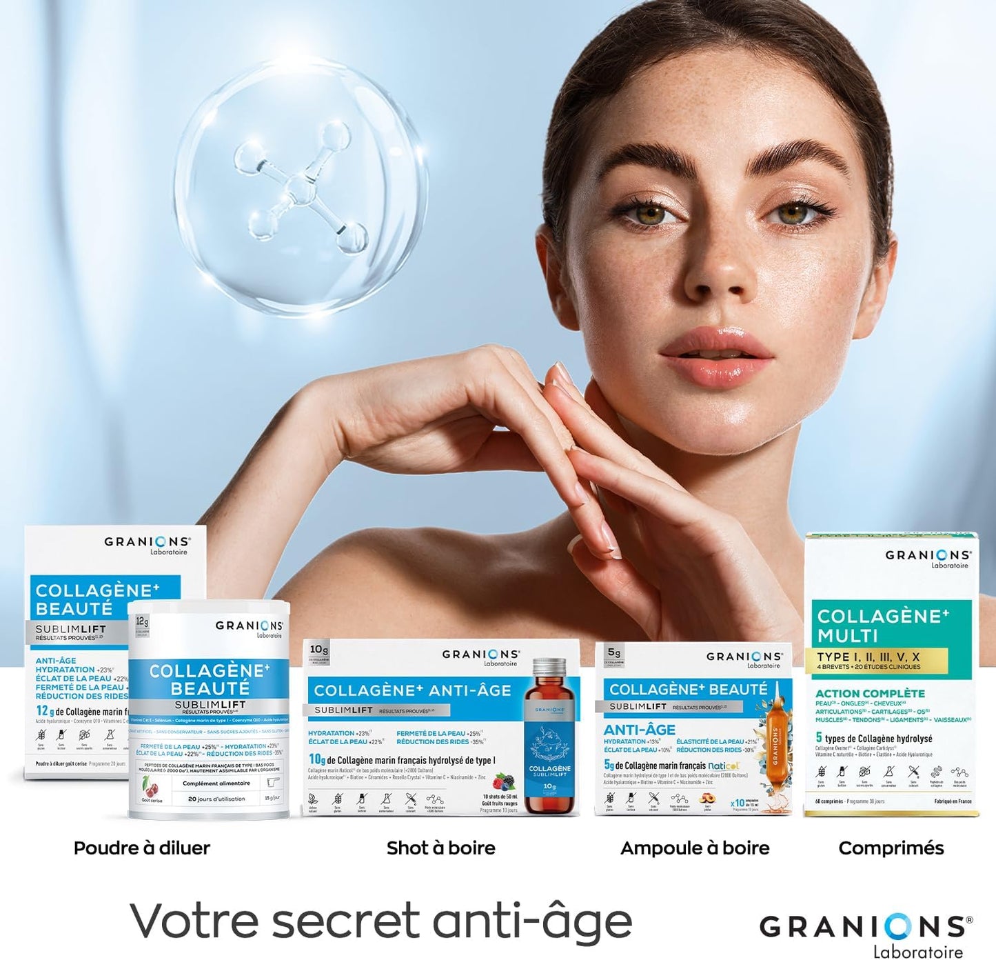 Collagene Marin Granions Multi 5 Types Vitamine C - 60 Comprimés