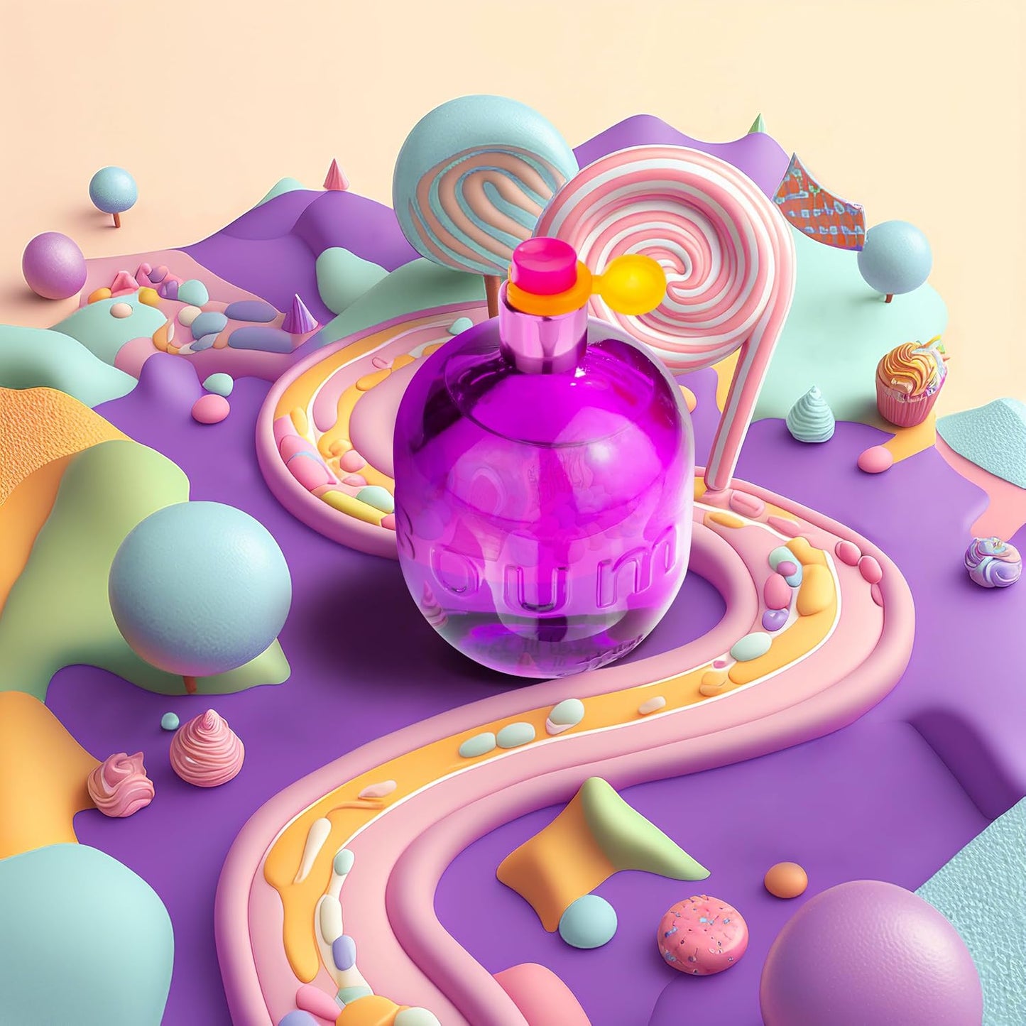 JEANNE ARTHES - Eau de Parfum Femme Boum Candy Land - Floral - Fleur d'oranger et Musc - Fabriqué en France à Grasse - Cadeau Femme - Flacon Vaporisateur 100 ml