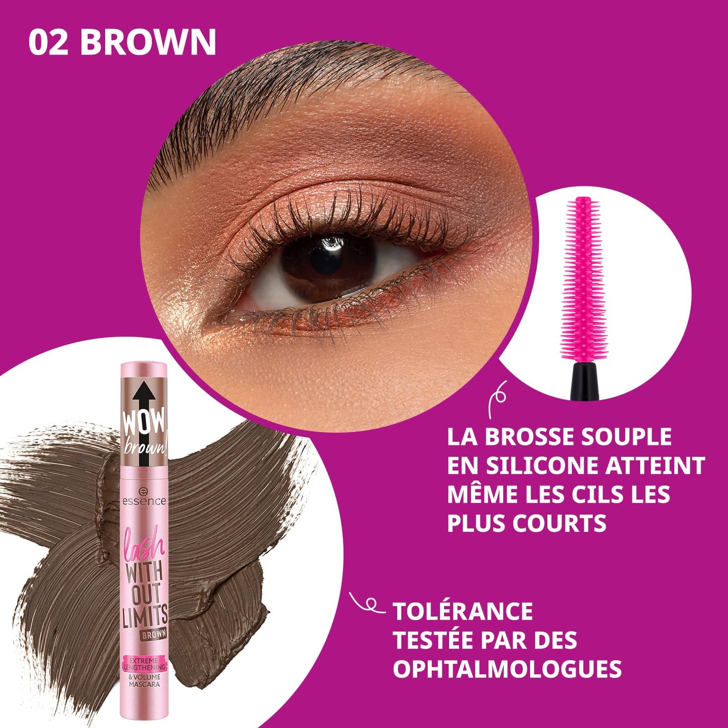 essence lash WITHOUT LIMITS EXTREME LENGTHENING & VOLUME MASCARA, longue durée, augmentant le volume, ultra noir, allongeant (13ml)