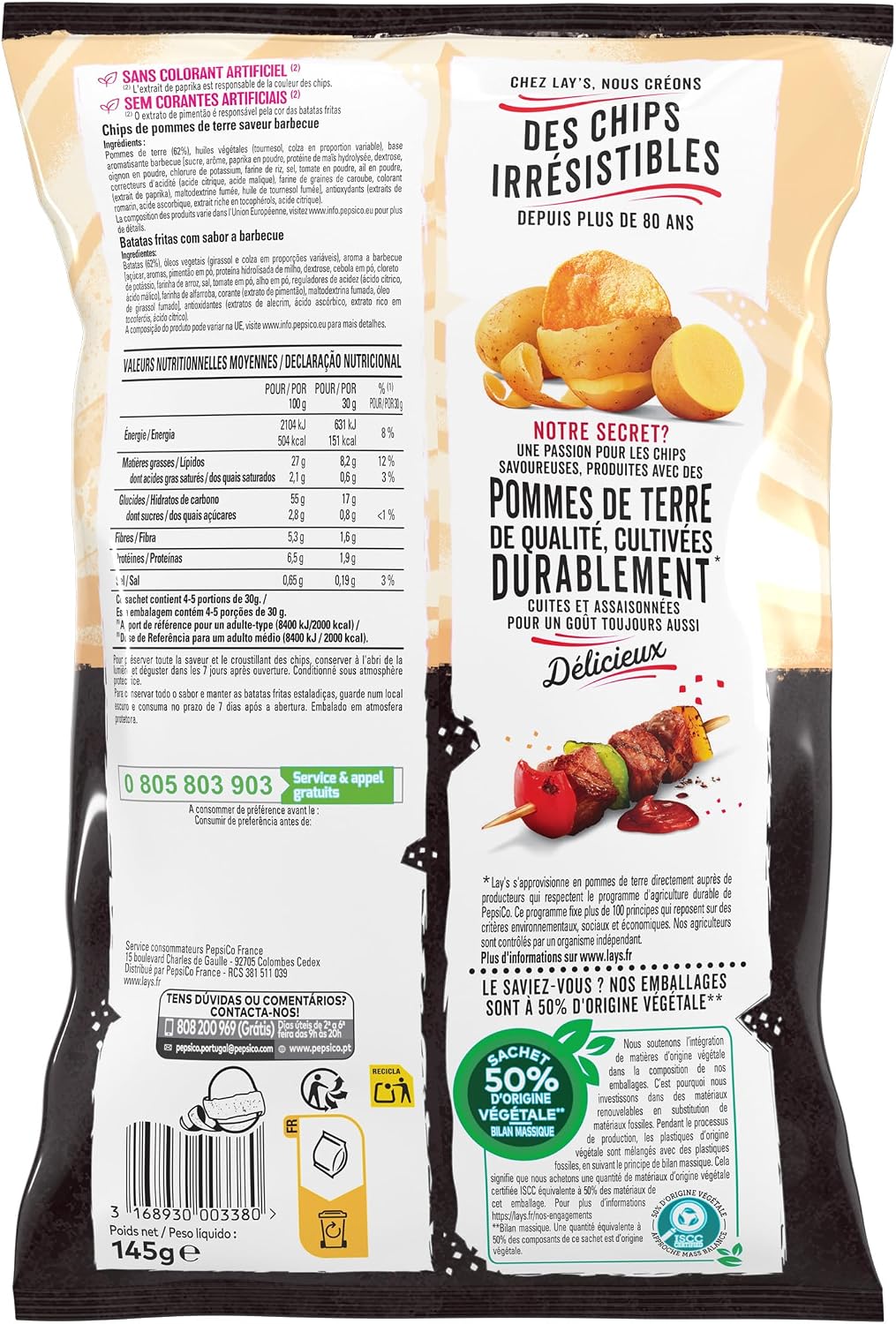 Lay's Sabor Barbacoa 145 g
