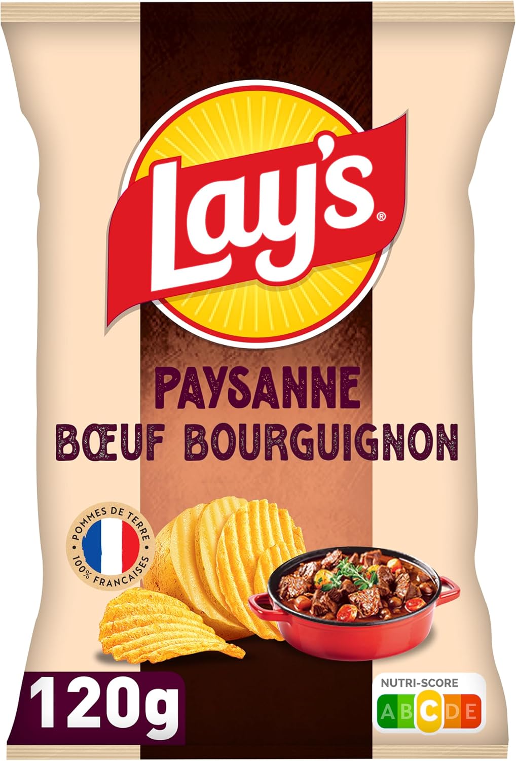 Lay's Patatas Sabor Carne a la Borgoña 120g