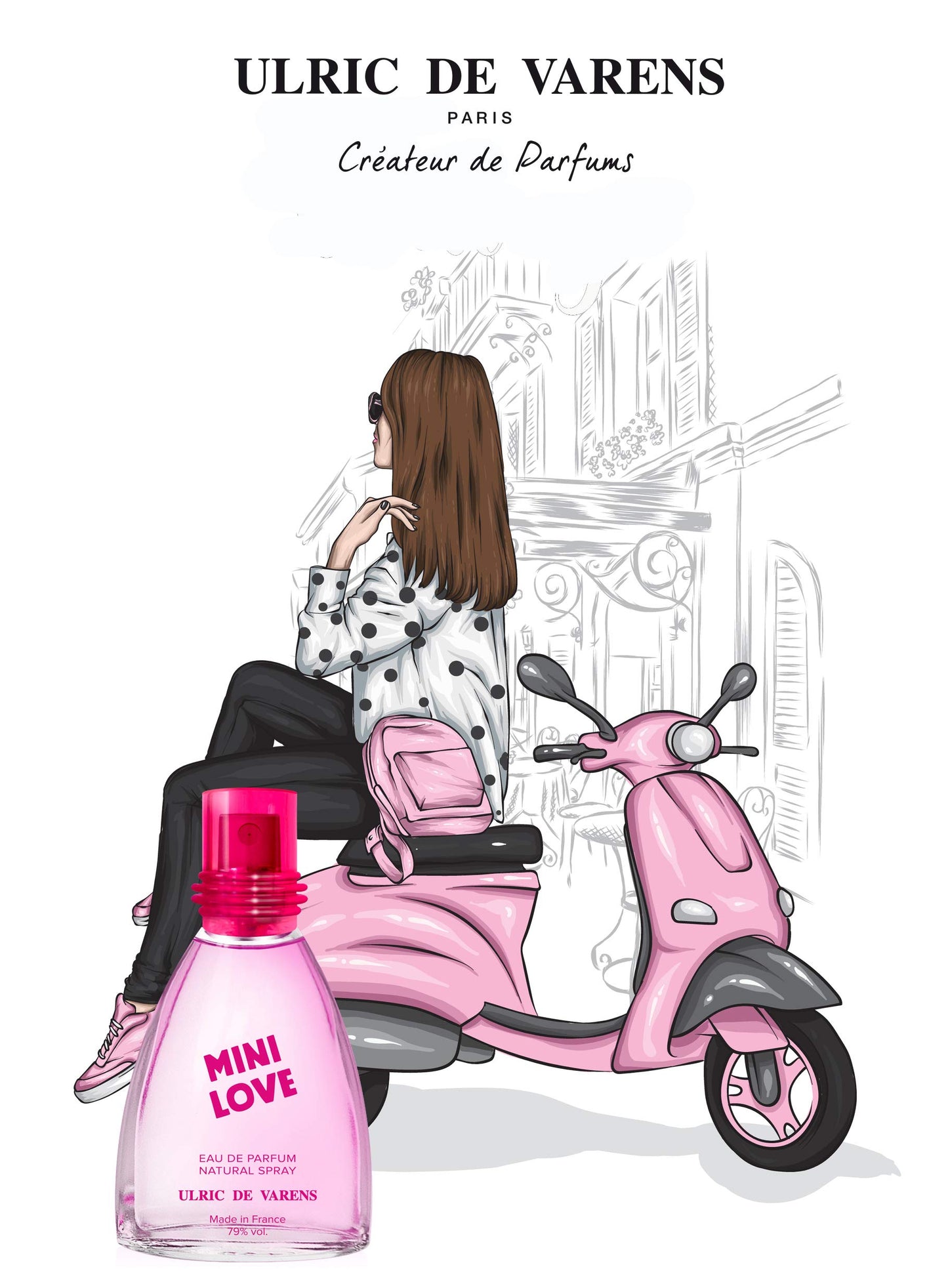 ULRIC DE VARENS - Eau de Parfum Mini Love - Floral Et Fruité - Parfum Femme - Vaporisateur - Made in France - 25 ml