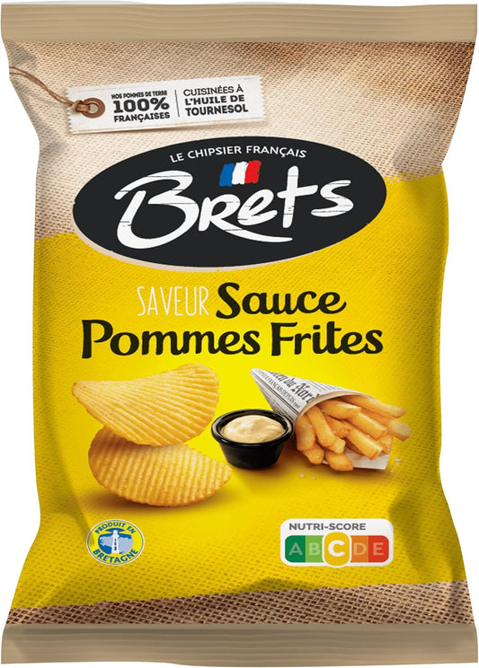 PAPAS FRITAS BRETS onduladas sabor Salsa para Papas Fritas 125 G LOTE DE 4