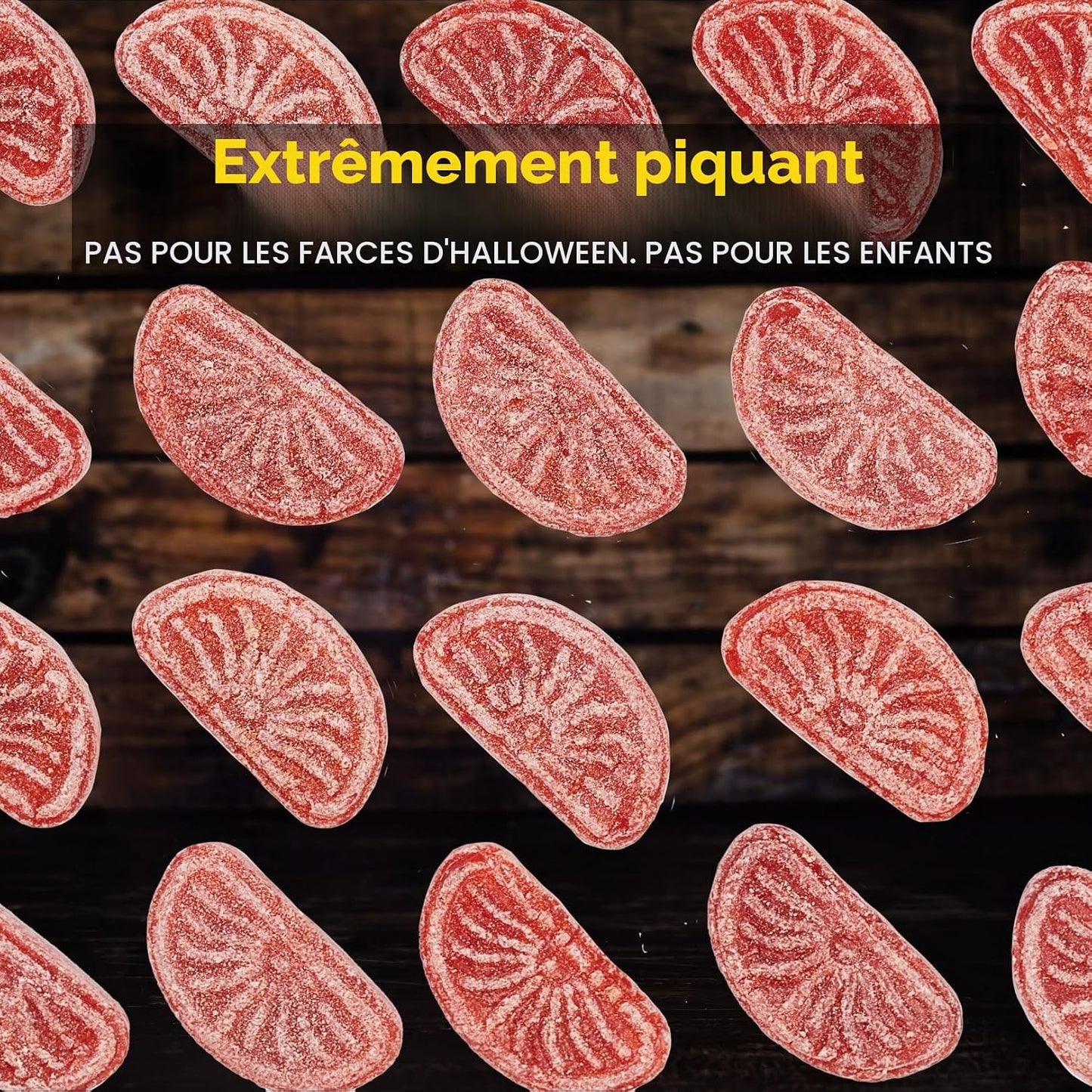 Poppamies Bonbons Épicés Dr Blood Chili Orange - Sans Lactose Sans Gluten Végan - Pas pour les enfants ni pour les farces d'Halloween - Piquant : X-HOT - Taille : 75g