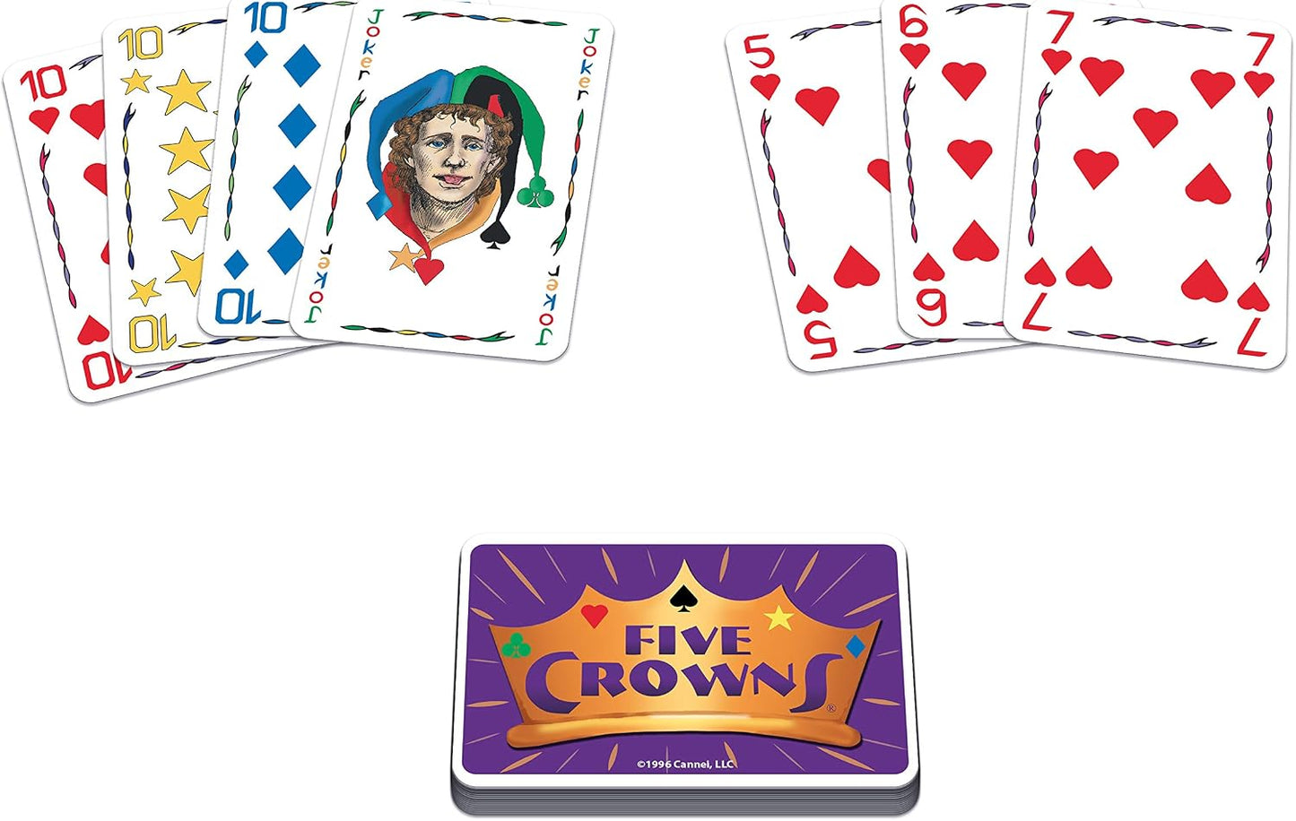 GIGAMIC - Les Cinq Rois - Jeux de société - Jeux de Cartes dès 8 ans - Jeu d'ambiance pour enfant, famille et amis - 1 à 7 joueurs - Variante de Rami - 45 Min - Jeu en Français - JSBRO