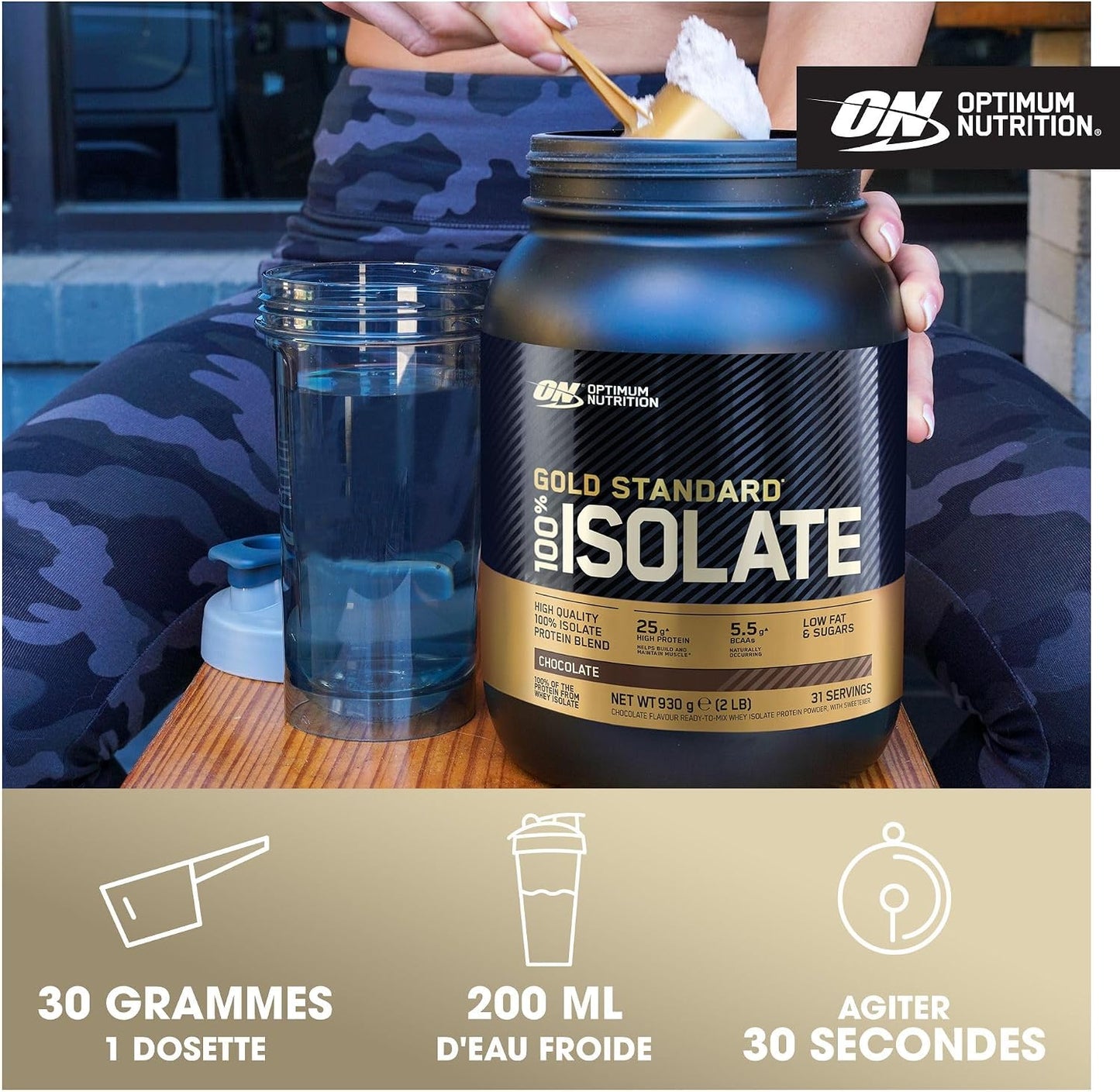 Optimum Nutrition Gold Standard 100% Isolate Protéine de Whey, 930g