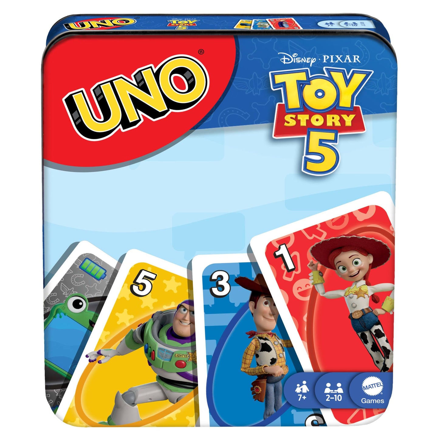 Mattel Games UNO Minecraft Jeu de Cartes, Cadeaux pour Enfants et soirée en Famille, sur Le thème du Jeu vidéo Minecraft, Jeux de Voyage, boîte de Rangement, HJC88