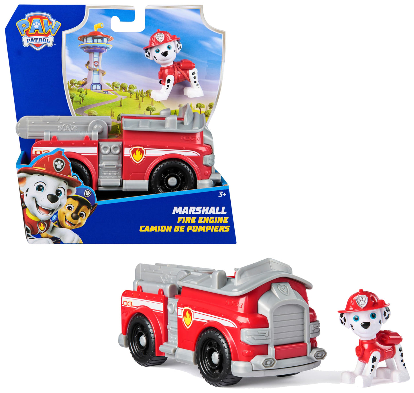 Paw Patrol - Pat Patrouille - Véhicule 15 Cm Et Figurine Liberty